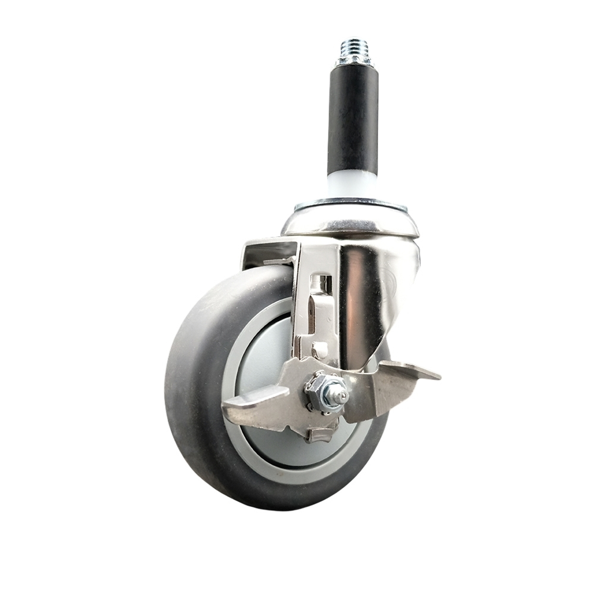 Service Caster, 4Inch x 1 1/4Inch Stem Caster, Wheel Diameter 4 in, Caster Type Swivel, Package (qty.) 1, Model SCC-SS316EX20S414-TPRB-TLB-34