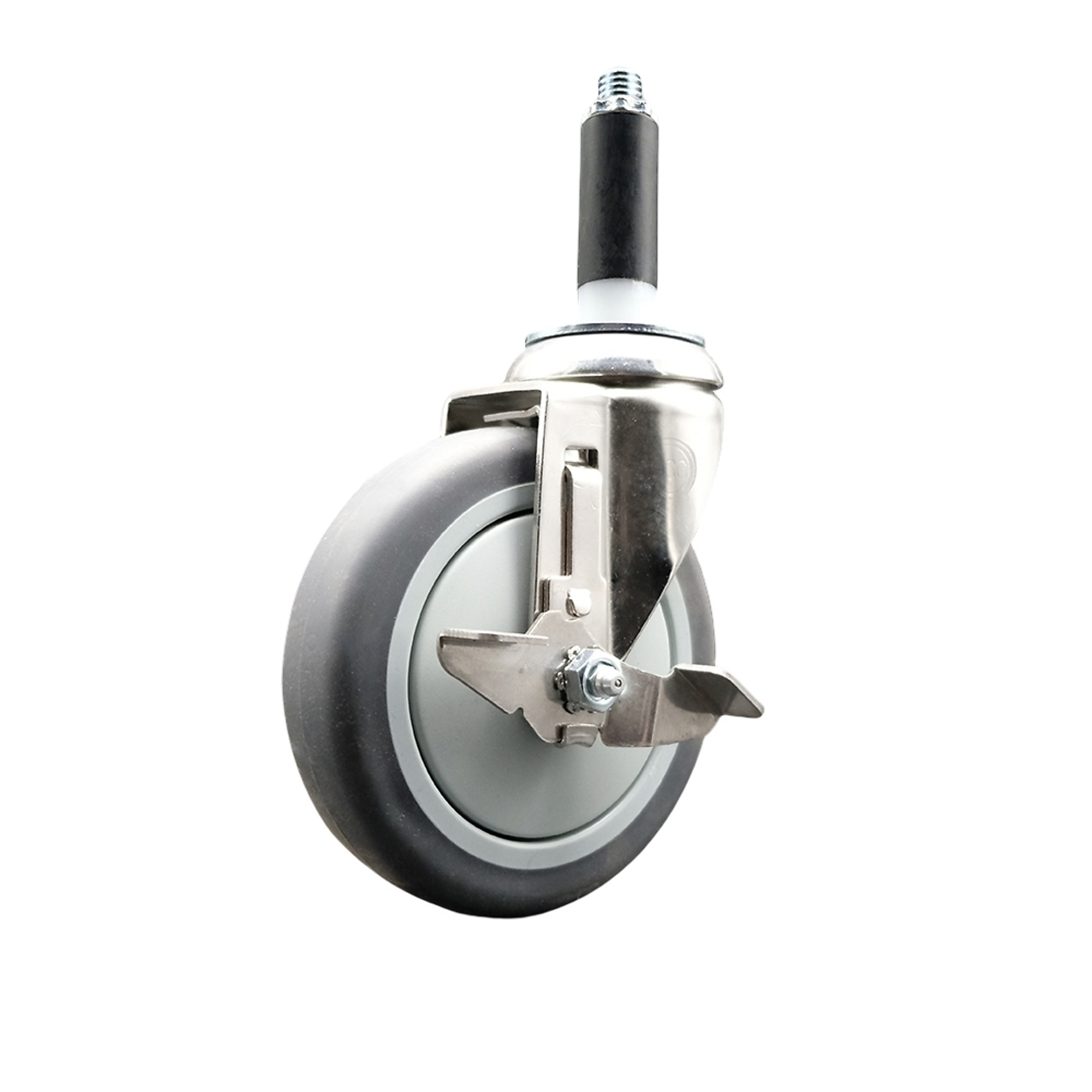 Service Caster, 5Inch x 1 1/4Inch Stem Caster, Wheel Diameter 5 in, Caster Type Swivel, Package (qty.) 1, Model SCC-SS316EX20S514-TPRB-TLB-34