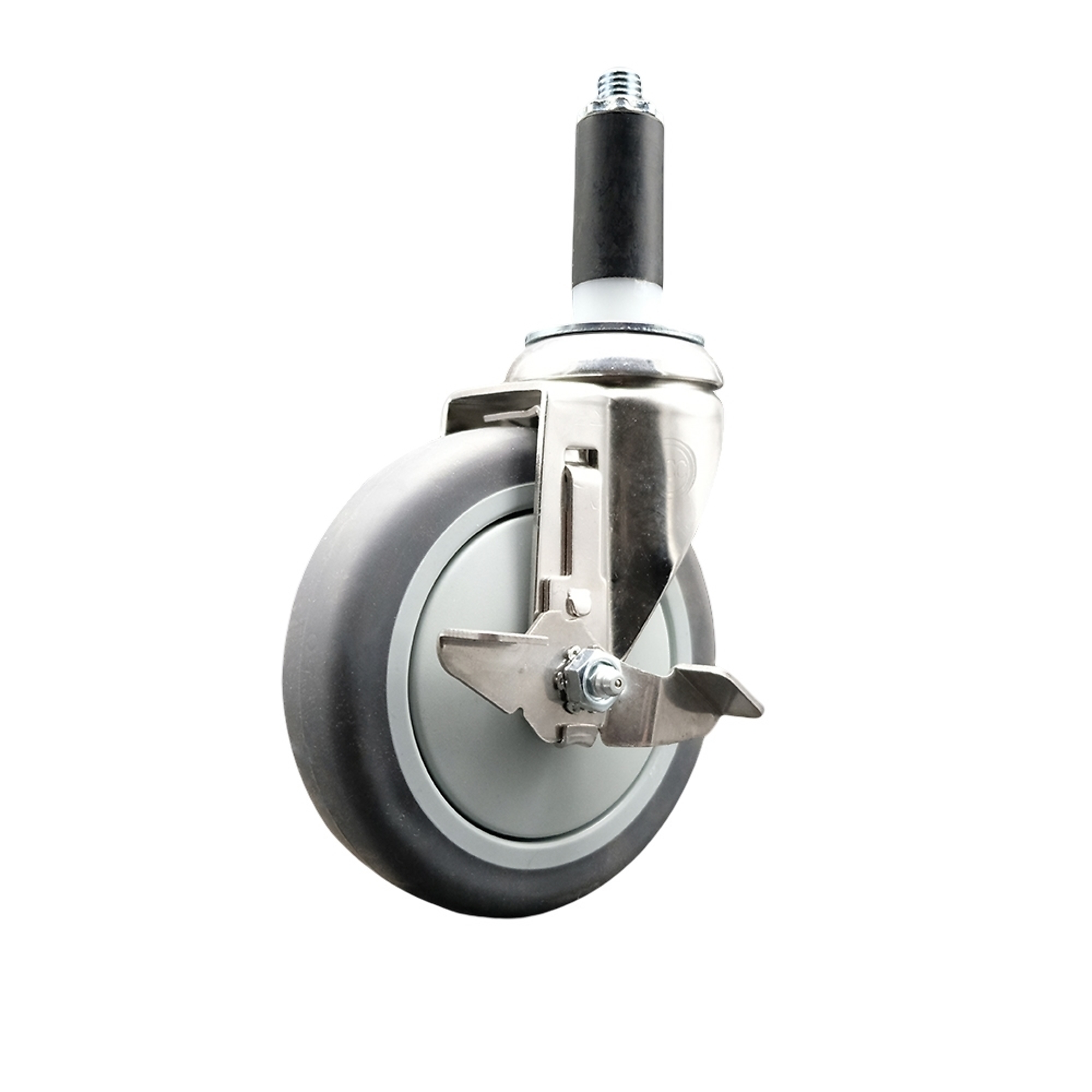 Service Caster, 5Inch x 1 1/4Inch Stem Caster, Wheel Diameter 5 in, Caster Type Swivel, Package (qty.) 1, Model SCC-SS316EX20S514-TPRB-TLB-1