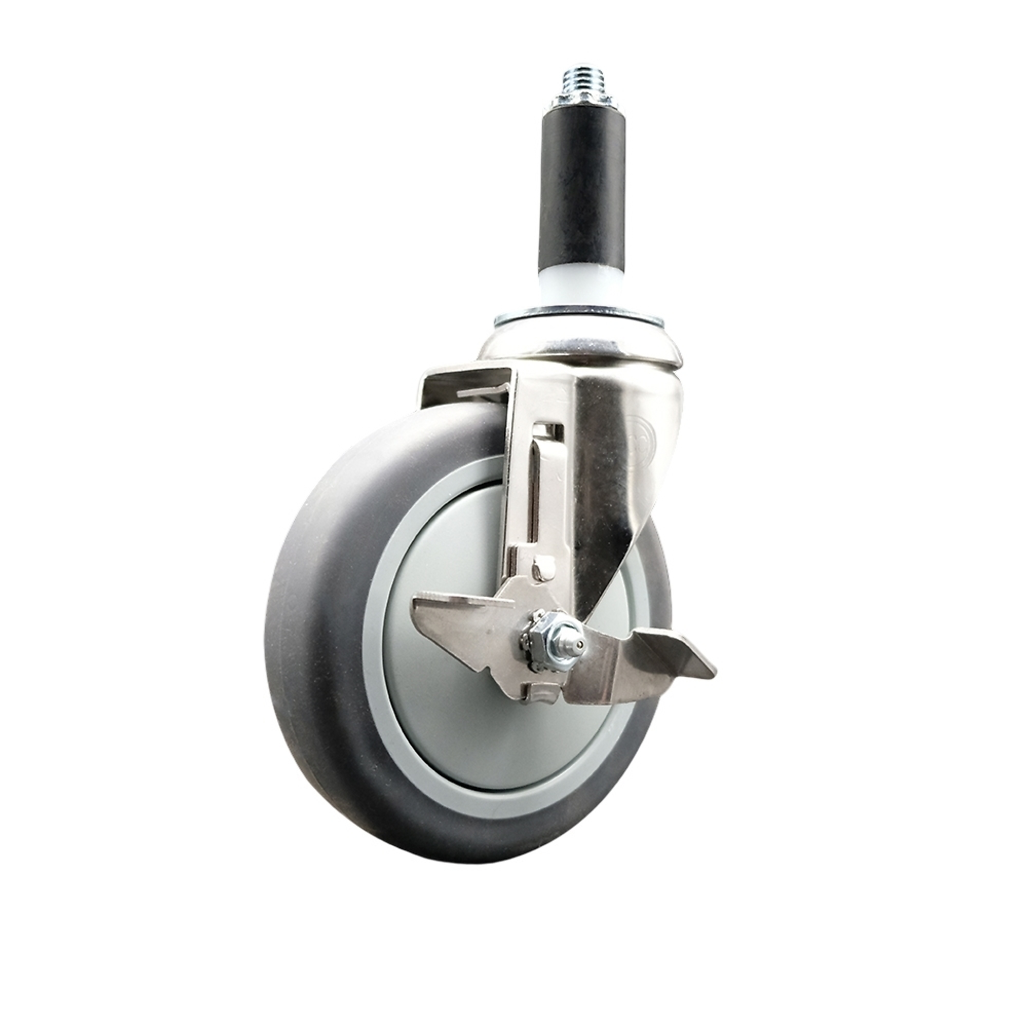 Service Caster, 5Inch x 1 1/4Inch Stem Caster, Wheel Diameter 5 in, Caster Type Swivel, Package (qty.) 1, Model SCC-SS316EX20S514-TPRB-TLB-118