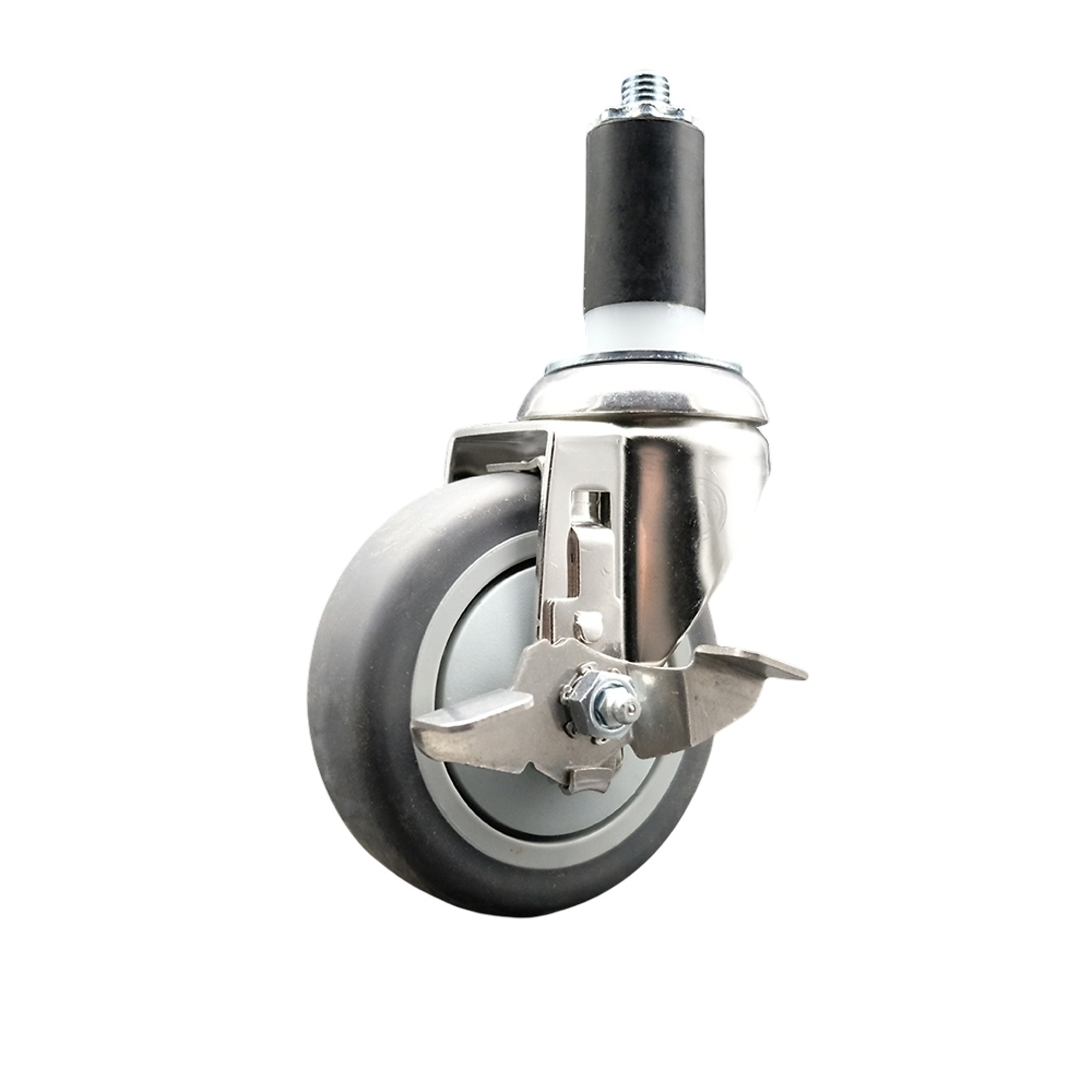 Service Caster, 4Inch x 1 1/4Inch Stem Caster, Wheel Diameter 4 in, Caster Type Swivel, Package (qty.) 1, Model SCC-SS316EX20S414-TPRB-TLB-114