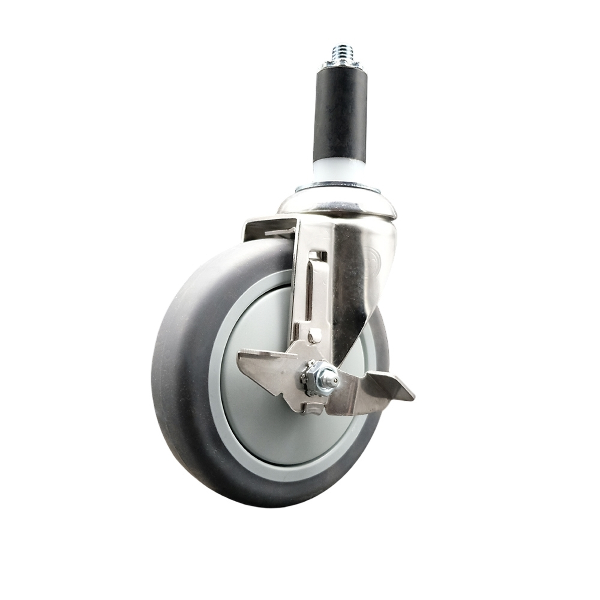 Service Caster, 5Inch x 1 1/4Inch Stem Caster, Wheel Diameter 5 in, Caster Type Swivel, Package (qty.) 1, Model SCC-SS316EX20S514-TPRB-TLB-114