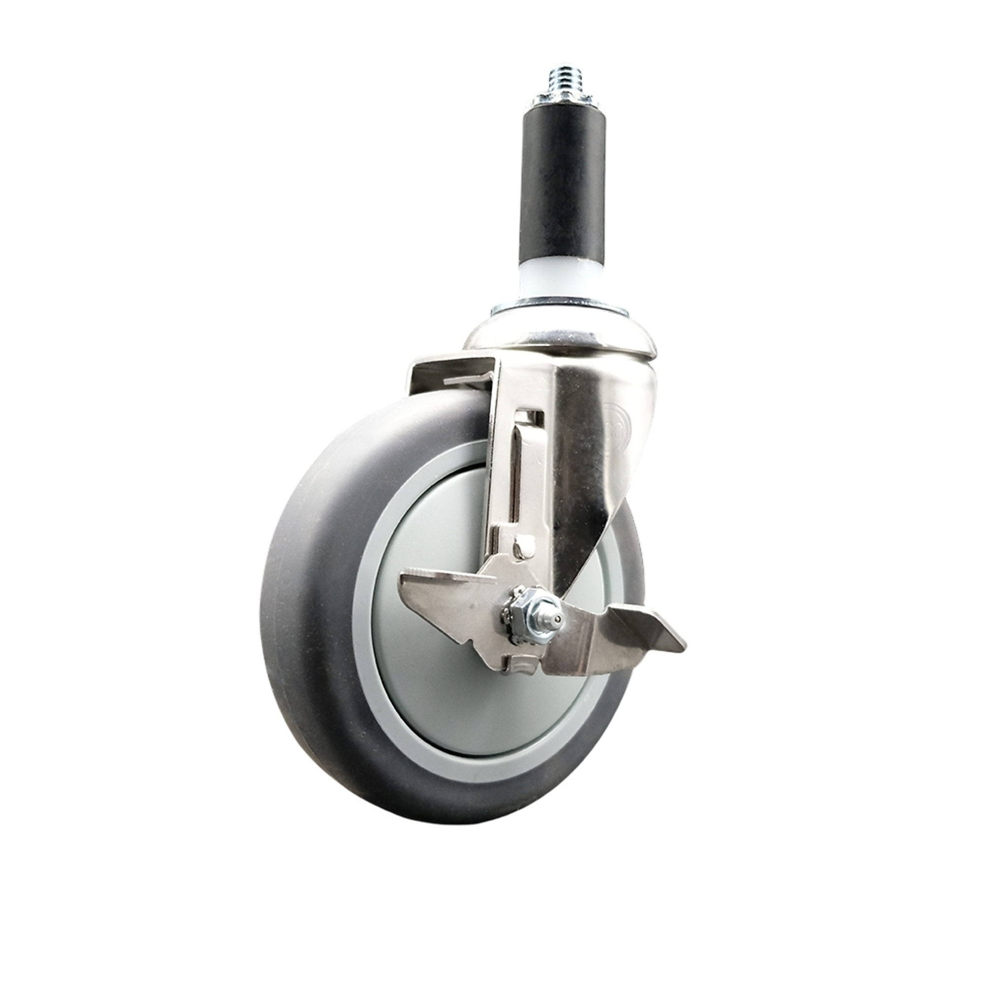 Service Caster, 5Inch x 1 1/4Inch Stem Caster, Wheel Diameter 5 in, Caster Type Swivel, Package (qty.) 1, Model SCC-SS316EX20S514-TPRB-TLB-138