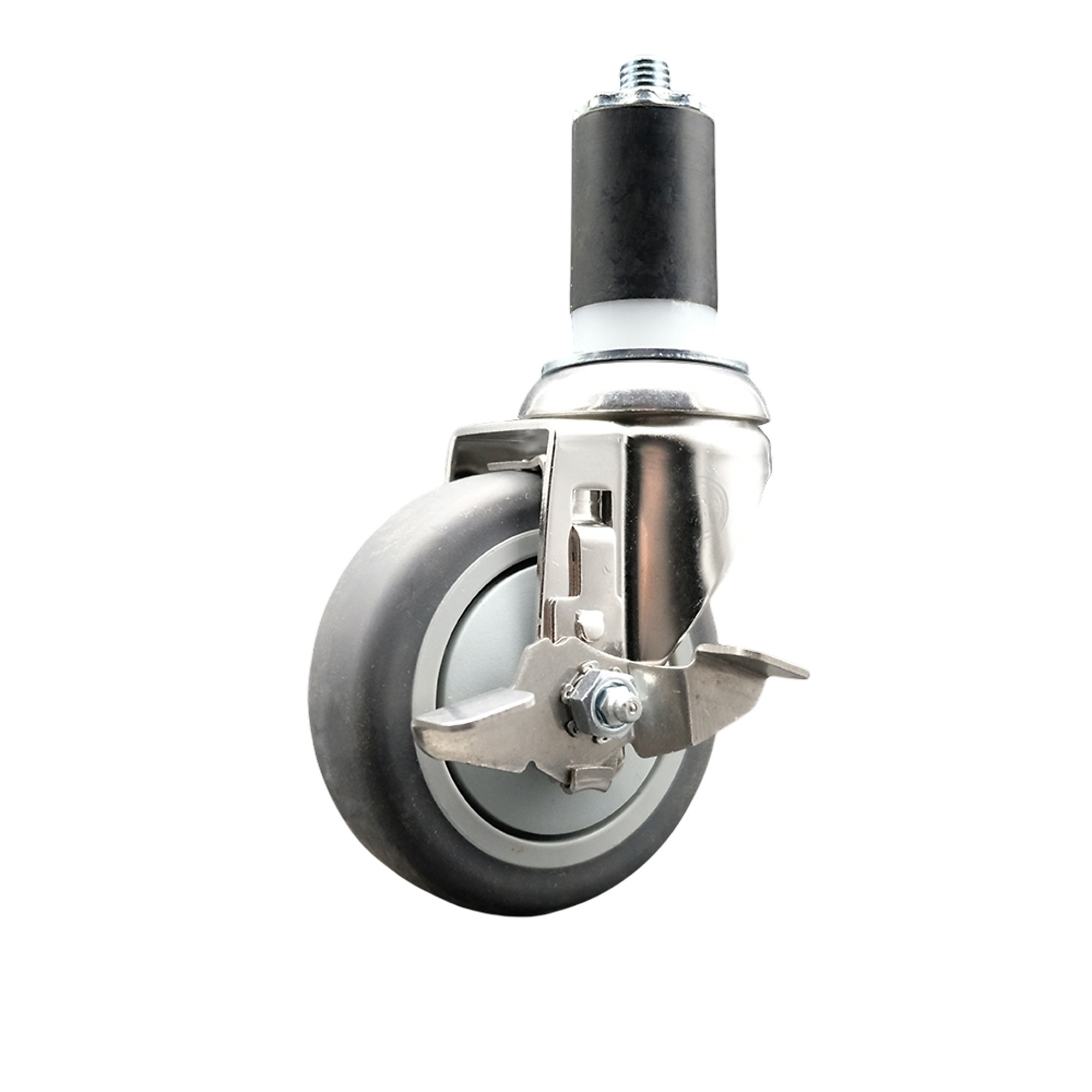 Service Caster, 4Inch x 1 1/4Inch Stem Caster, Wheel Diameter 4 in, Caster Type Swivel, Package (qty.) 1, Model SCC-SS316EX20S414-TPRB-TLB-112