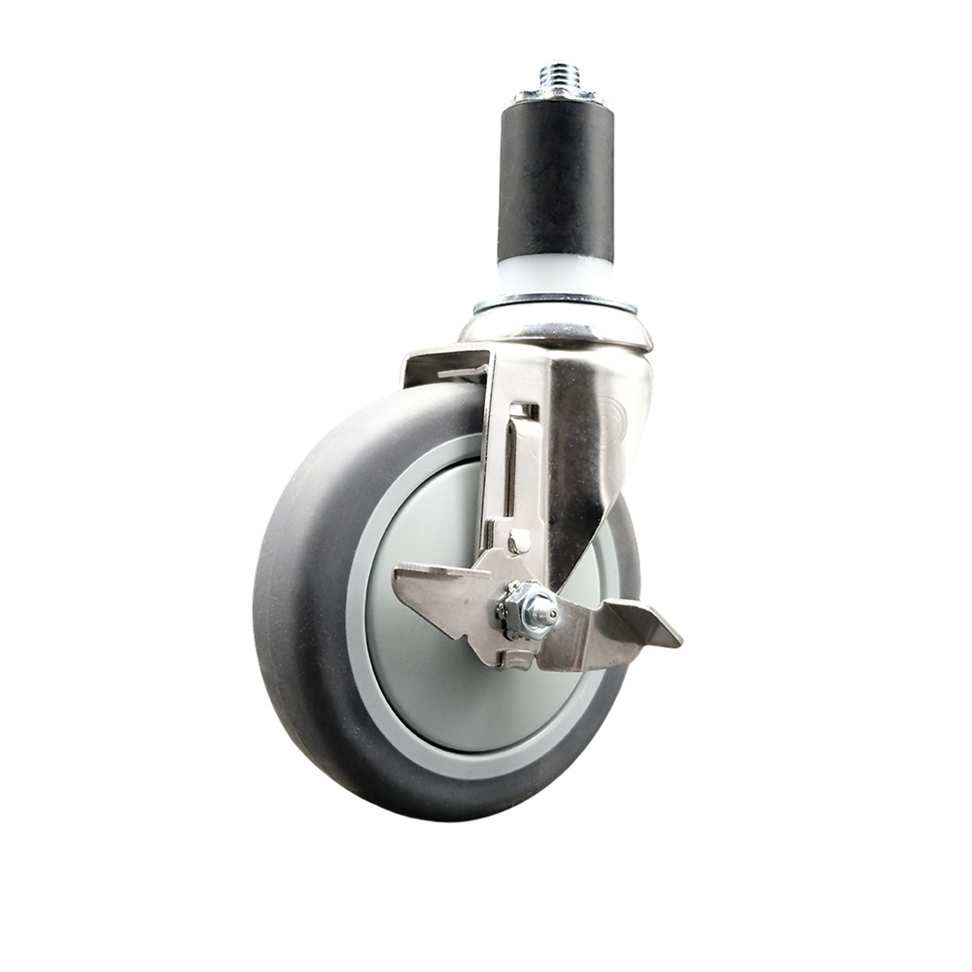 Service Caster, 5Inch x 1 1/4Inch Stem Caster, Wheel Diameter 5 in, Caster Type Swivel, Package (qty.) 1, Model SCC-SS316EX20S514-TPRB-TLB-112