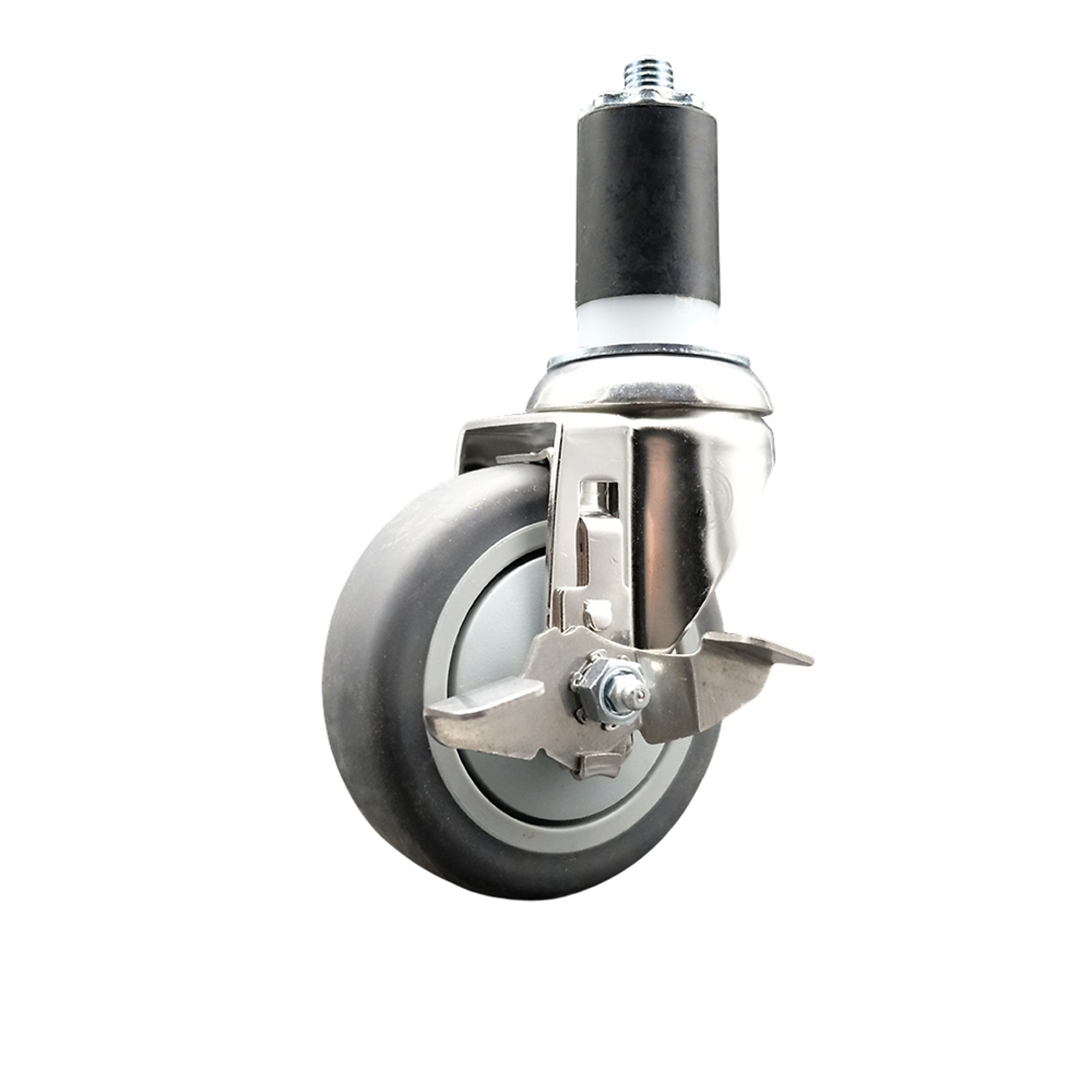 Service Caster, 4Inch x 1 1/4Inch Stem Caster, Wheel Diameter 4 in, Caster Type Swivel, Package (qty.) 1, Model SCC-SS316EX20S414-TPRB-TLB-158