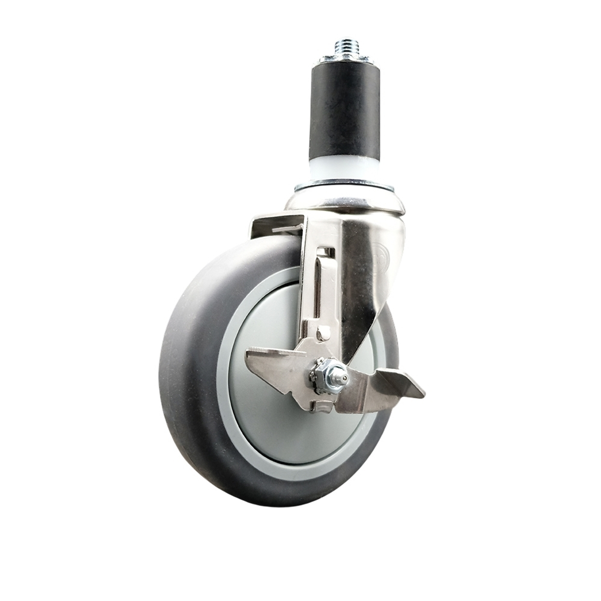 Service Caster, 5Inch x 1 1/4Inch Stem Caster, Wheel Diameter 5 in, Caster Type Swivel, Package (qty.) 1, Model SCC-SS316EX20S514-TPRB-TLB-158