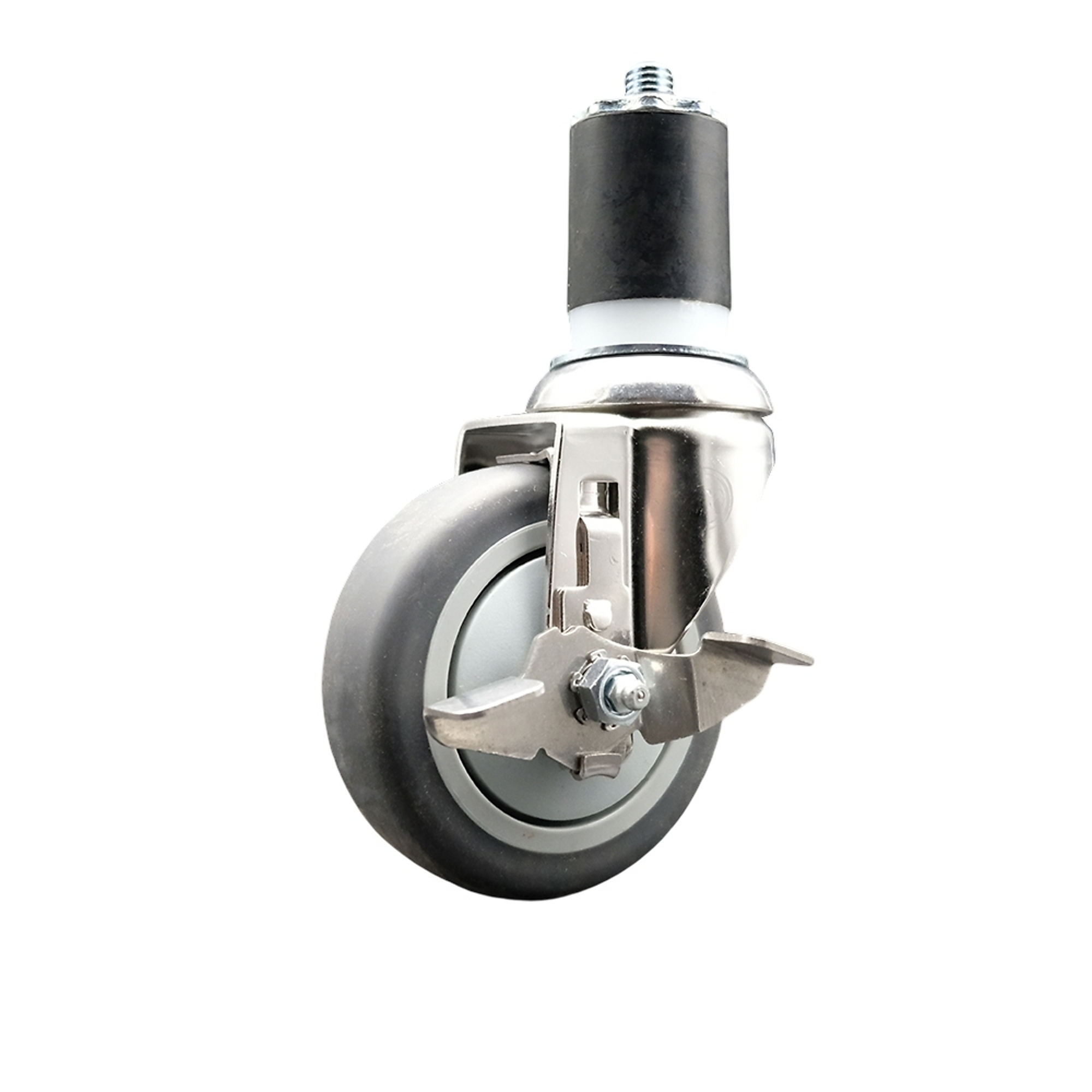 Service Caster, 4Inch x 1 1/4Inch Stem Caster, Wheel Diameter 4 in, Caster Type Swivel, Package (qty.) 1, Model SCC-SS316EX20S414-TPRB-TLB-134