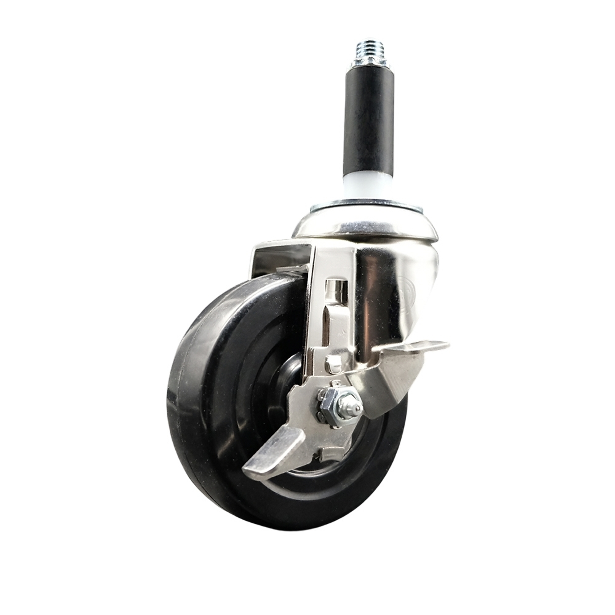 Service Caster, 4Inch x 1 1/4Inch Stem Caster, Wheel Diameter 4 in, Caster Type Swivel, Package (qty.) 1, Model SCC-SS316EX20S414-SRS-TLB-34