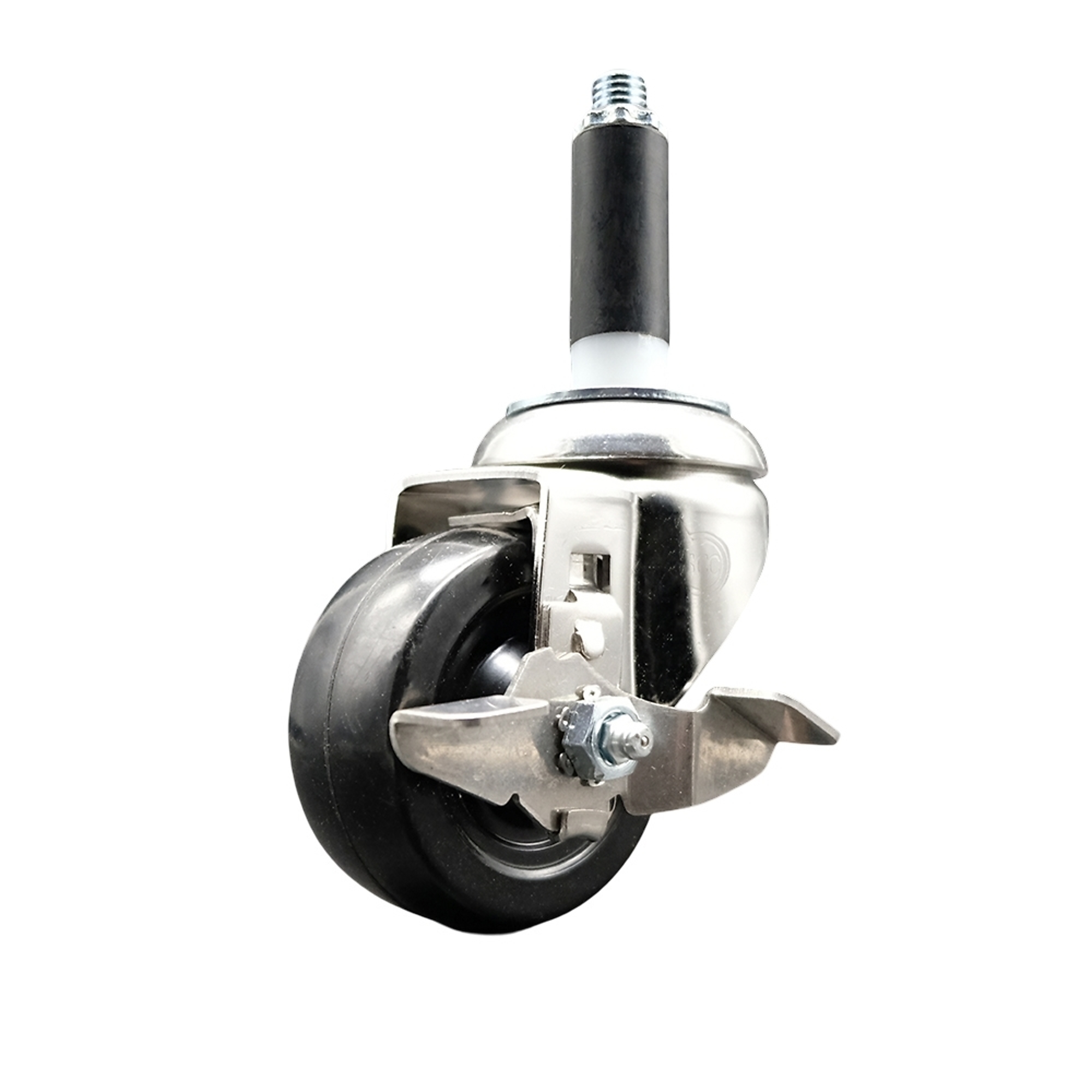 Service Caster, 3Inch x 1 1/4Inch Stem Caster, Wheel Diameter 3 in, Caster Type Swivel, Package (qty.) 1, Model SCC-SS316EX20S314-SRS-TLB-78