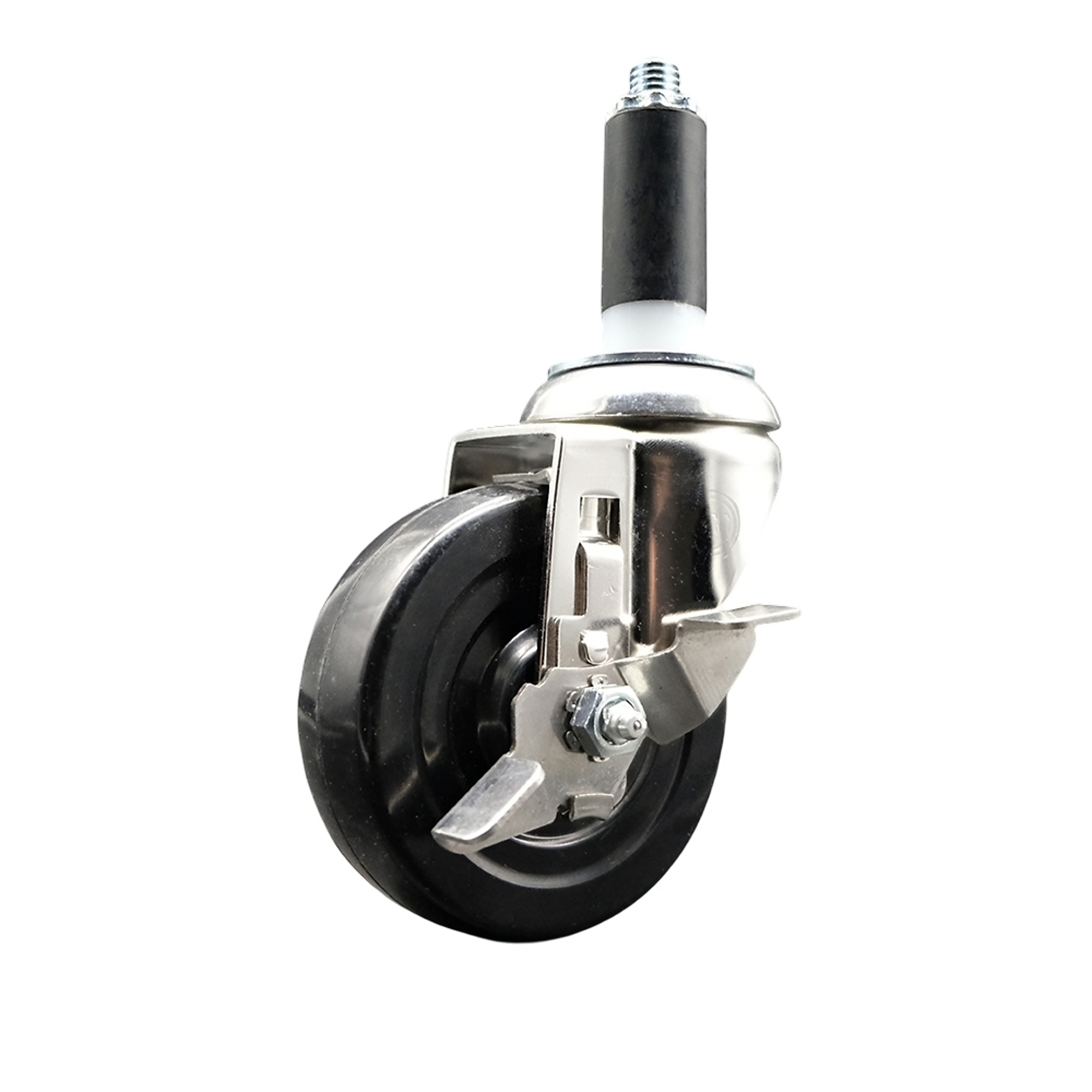 Service Caster, 4Inch x 1 1/4Inch Stem Caster, Wheel Diameter 4 in, Caster Type Swivel, Package (qty.) 1, Model SCC-SS316EX20S414-SRS-TLB-1