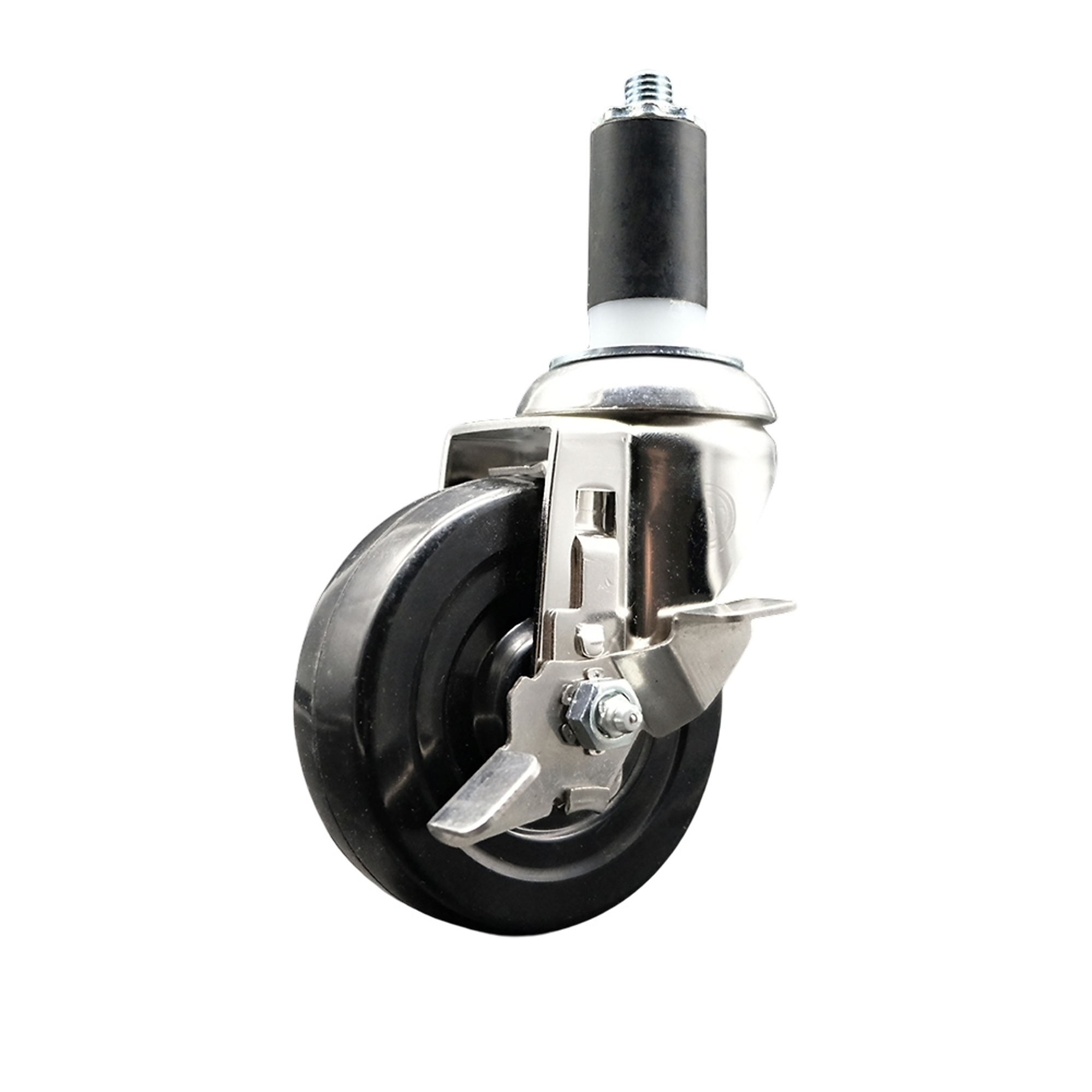 Service Caster, 4Inch x 1 1/4Inch Stem Caster, Wheel Diameter 4 in, Caster Type Swivel, Package (qty.) 1, Model SCC-SS316EX20S414-SRS-TLB-114