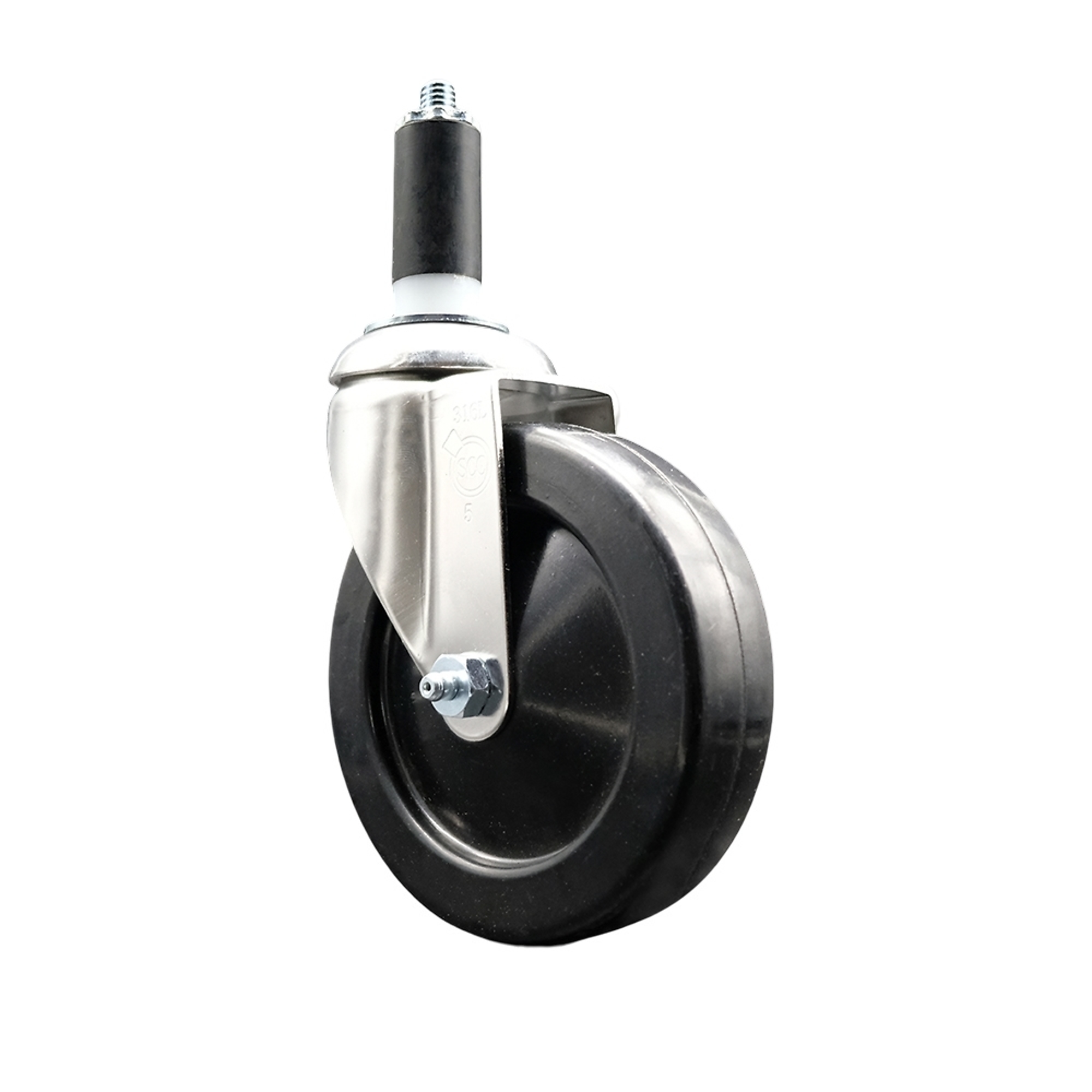 Service Caster, 5Inch x 1 1/4Inch Stem Caster, Wheel Diameter 5 in, Caster Type Swivel, Package (qty.) 1, Model SCC-SS316EX20S514-SRS-114