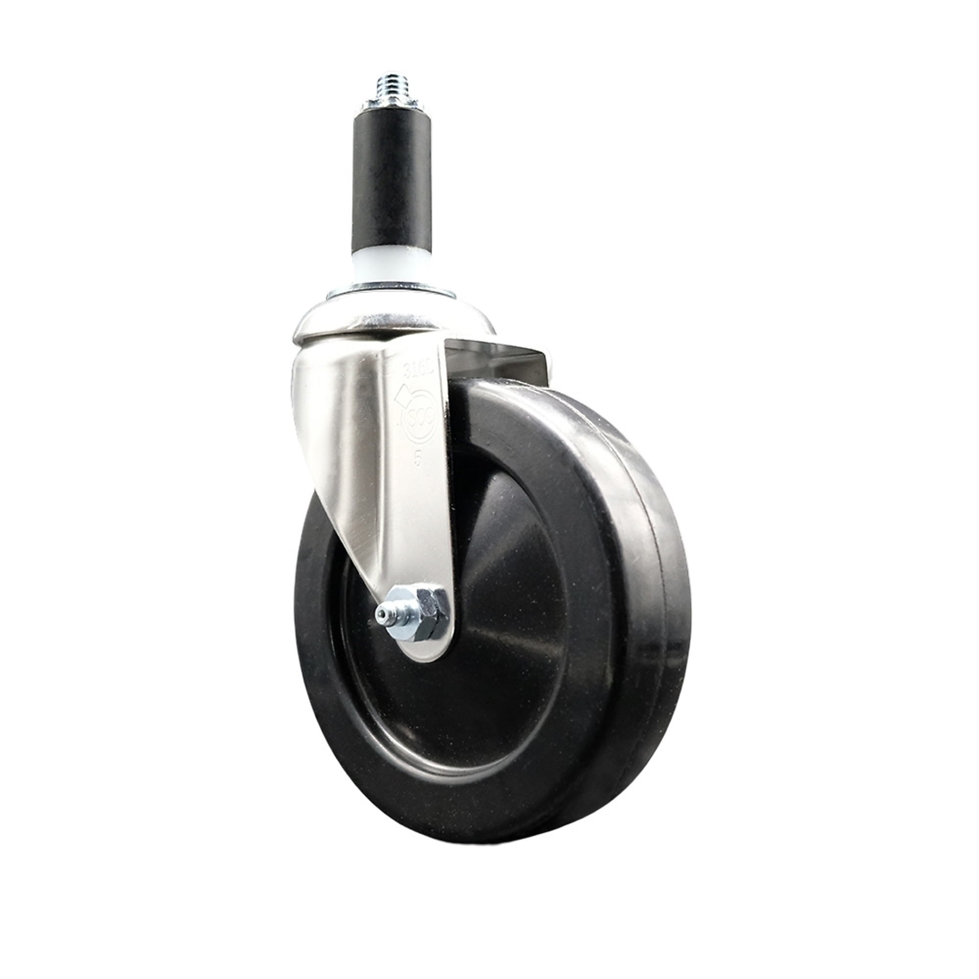 Service Caster, 5Inch x 1 1/4Inch Stem Caster, Wheel Diameter 5 in, Caster Type Swivel, Package (qty.) 1, Model SCC-SS316EX20S514-SRS-138