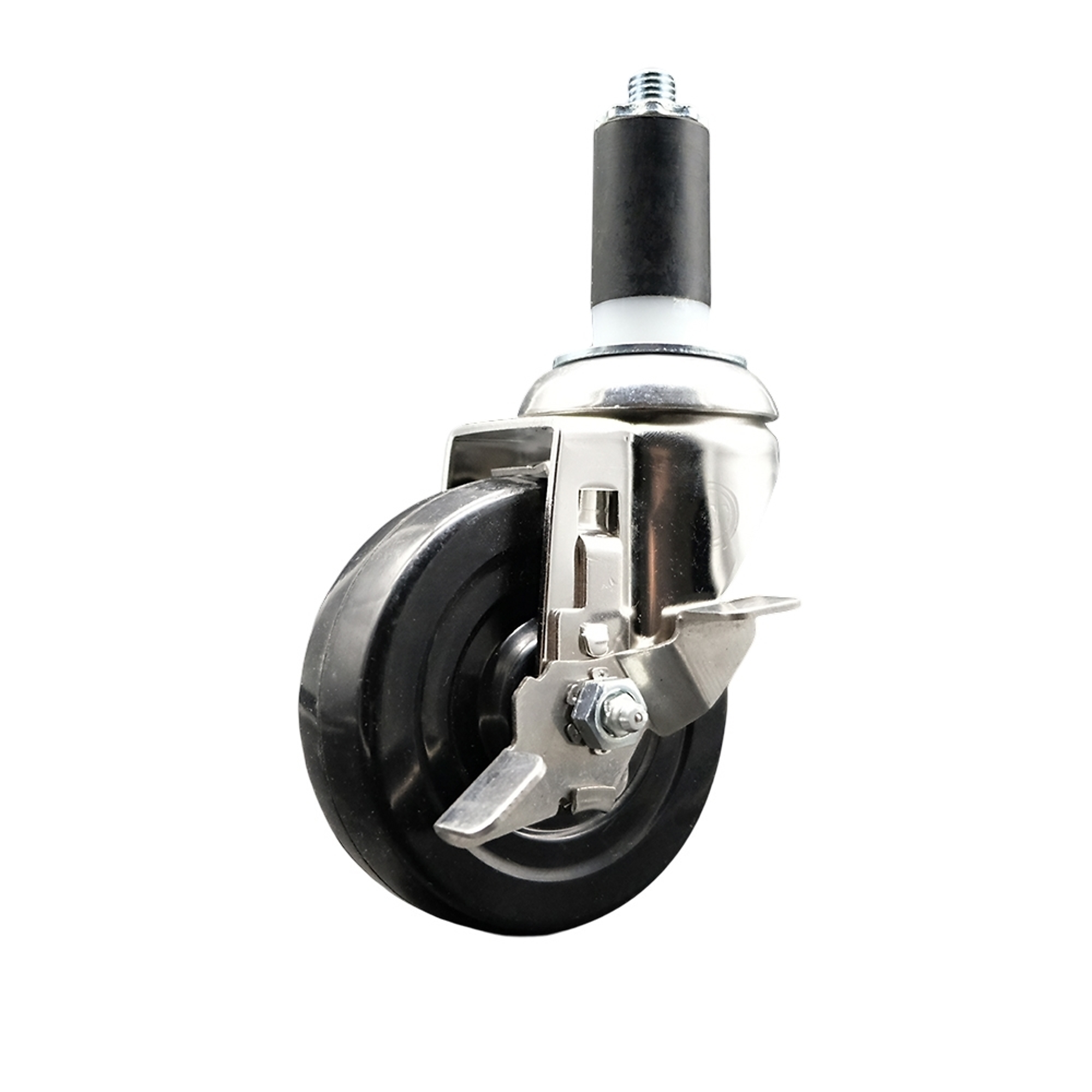 Service Caster, 4Inch x 1 1/4Inch Stem Caster, Wheel Diameter 4 in, Caster Type Swivel, Package (qty.) 1, Model SCC-SS316EX20S414-SRS-TLB-138