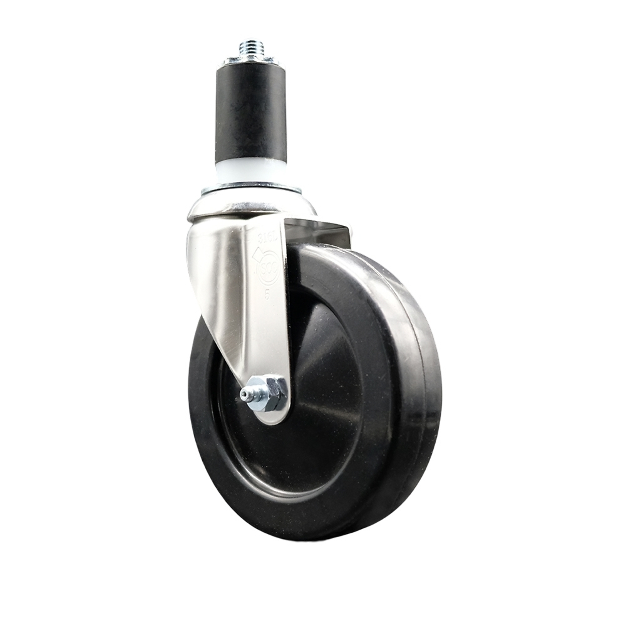 Service Caster, 5Inch x 1 1/4Inch Stem Caster, Wheel Diameter 5 in, Caster Type Swivel, Package (qty.) 1, Model SCC-SS316EX20S514-SRS-112