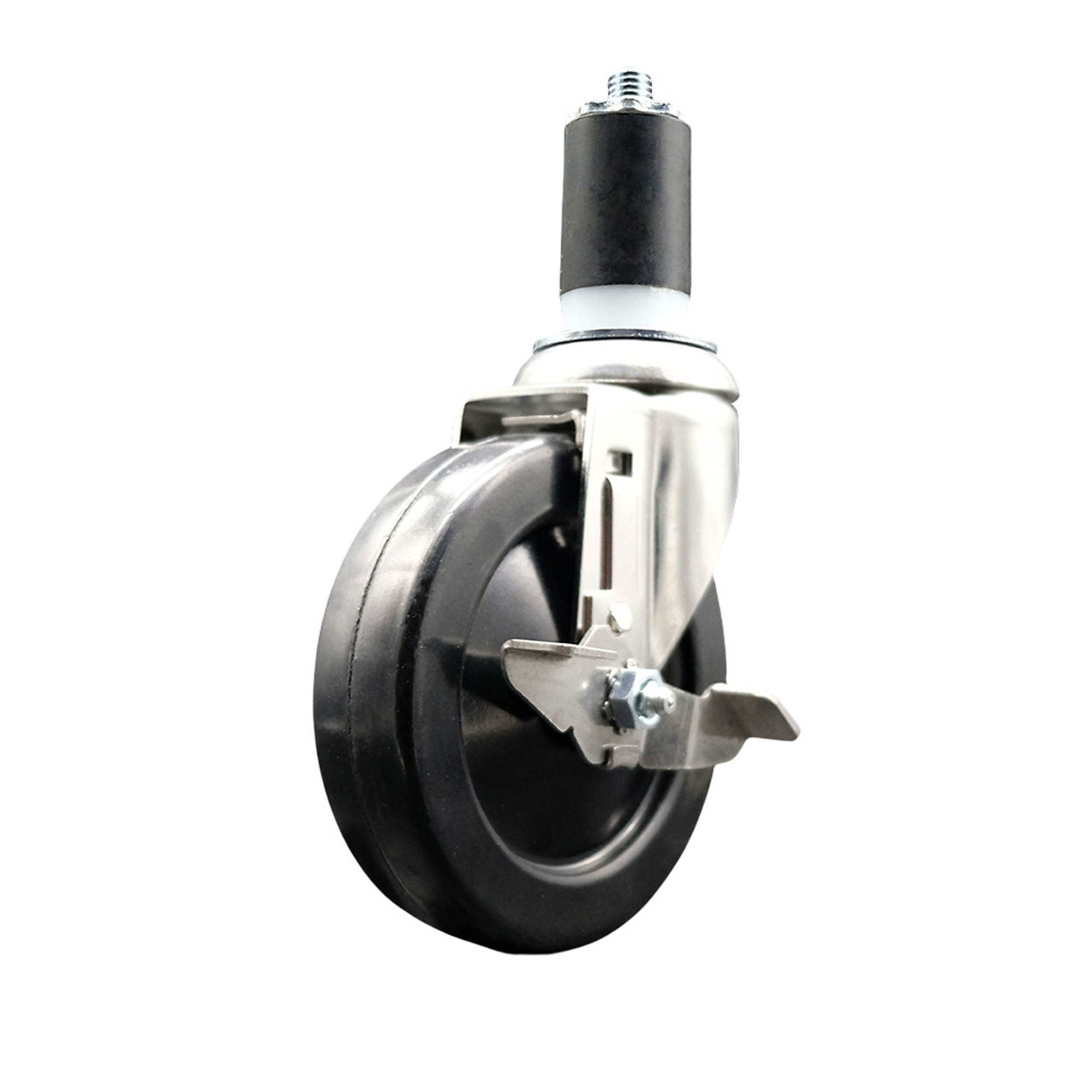 Service Caster, 5Inch x 1 1/4Inch Stem Caster, Wheel Diameter 5 in, Caster Type Swivel, Package (qty.) 1, Model SCC-SS316EX20S514-SRS-TLB-112