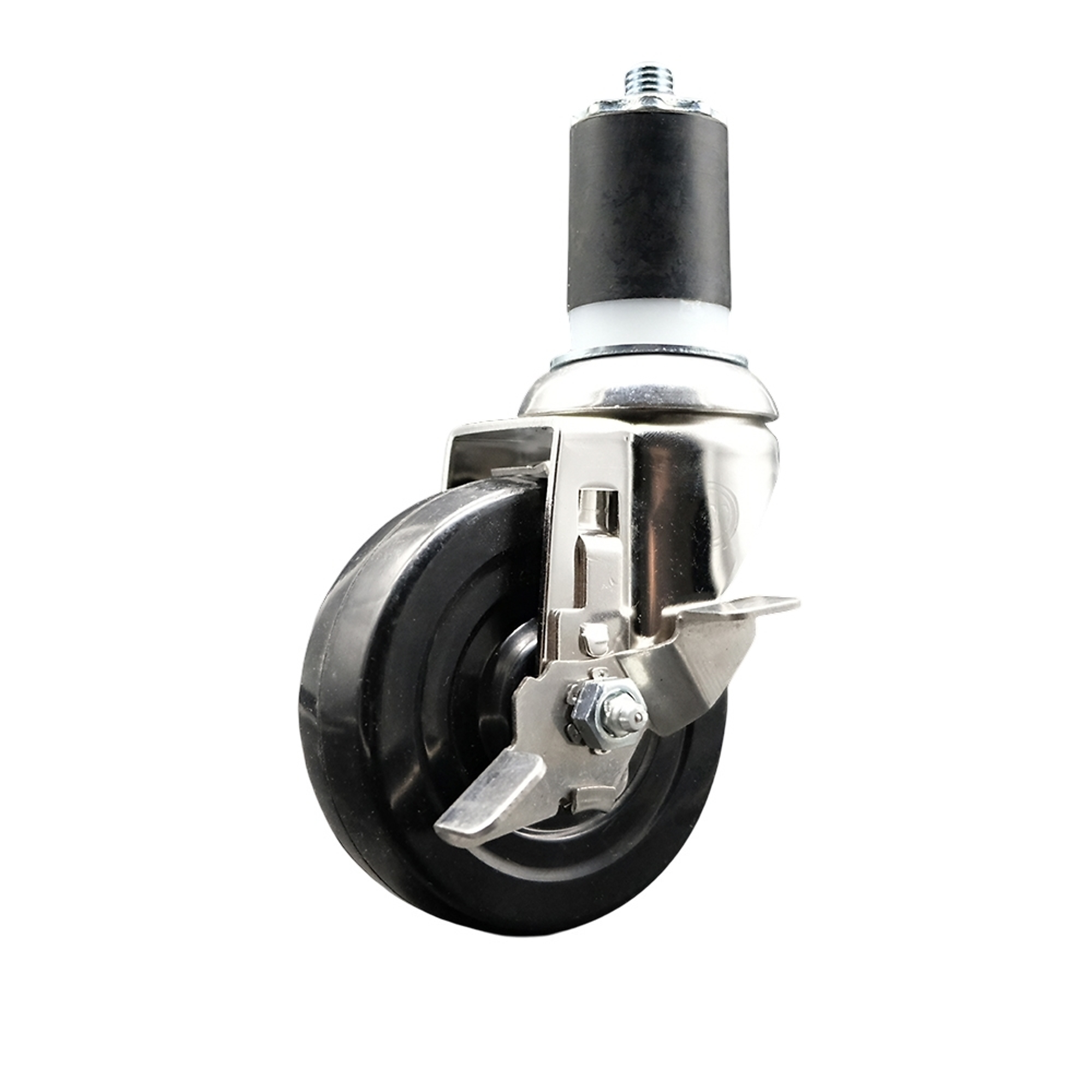 Service Caster, 4Inch x 1 1/4Inch Stem Caster, Wheel Diameter 4 in, Caster Type Swivel, Package (qty.) 1, Model SCC-SS316EX20S414-SRS-TLB-134