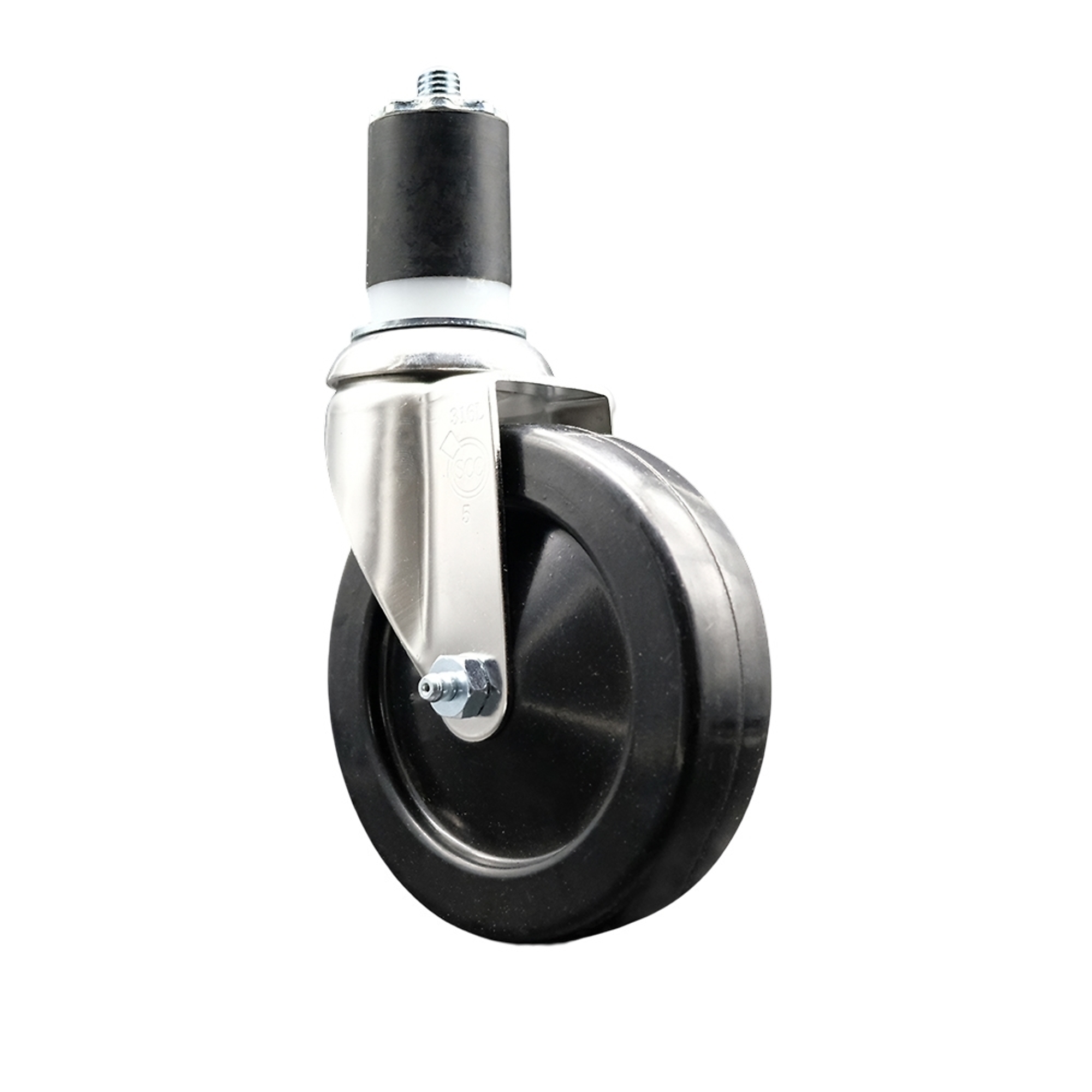 Service Caster, 5Inch x 1 1/4Inch Stem Caster, Wheel Diameter 5 in, Caster Type Swivel, Package (qty.) 1, Model SCC-SS316EX20S514-SRS-134