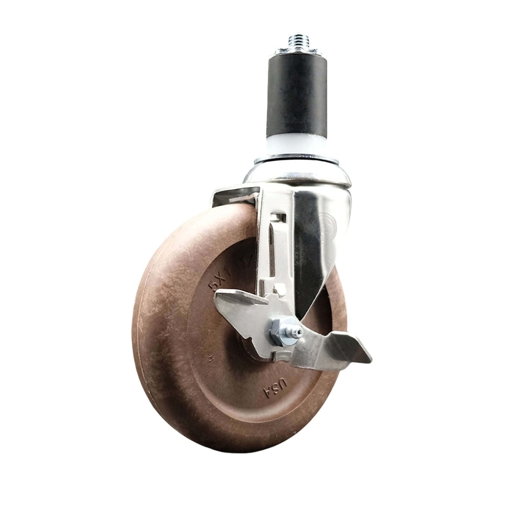 Service Caster, 5Inch x 1 1/4Inch Stem Caster, Wheel Diameter 5 in, Caster Type Swivel, Package (qty.) 1, Model SCC-SS316EX20S514-GFNSHT-TLB-112