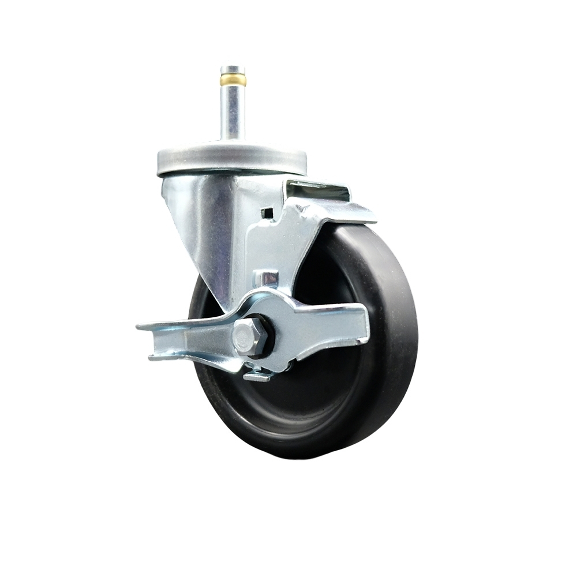 Service Caster, 4Inch x 1.25Inch Stem Caster, Wheel Diameter 4 in, Caster Type Swivel, Package (qty.) 1, Model BEL-SCC-DCGR20S414-POS-TLB-716138