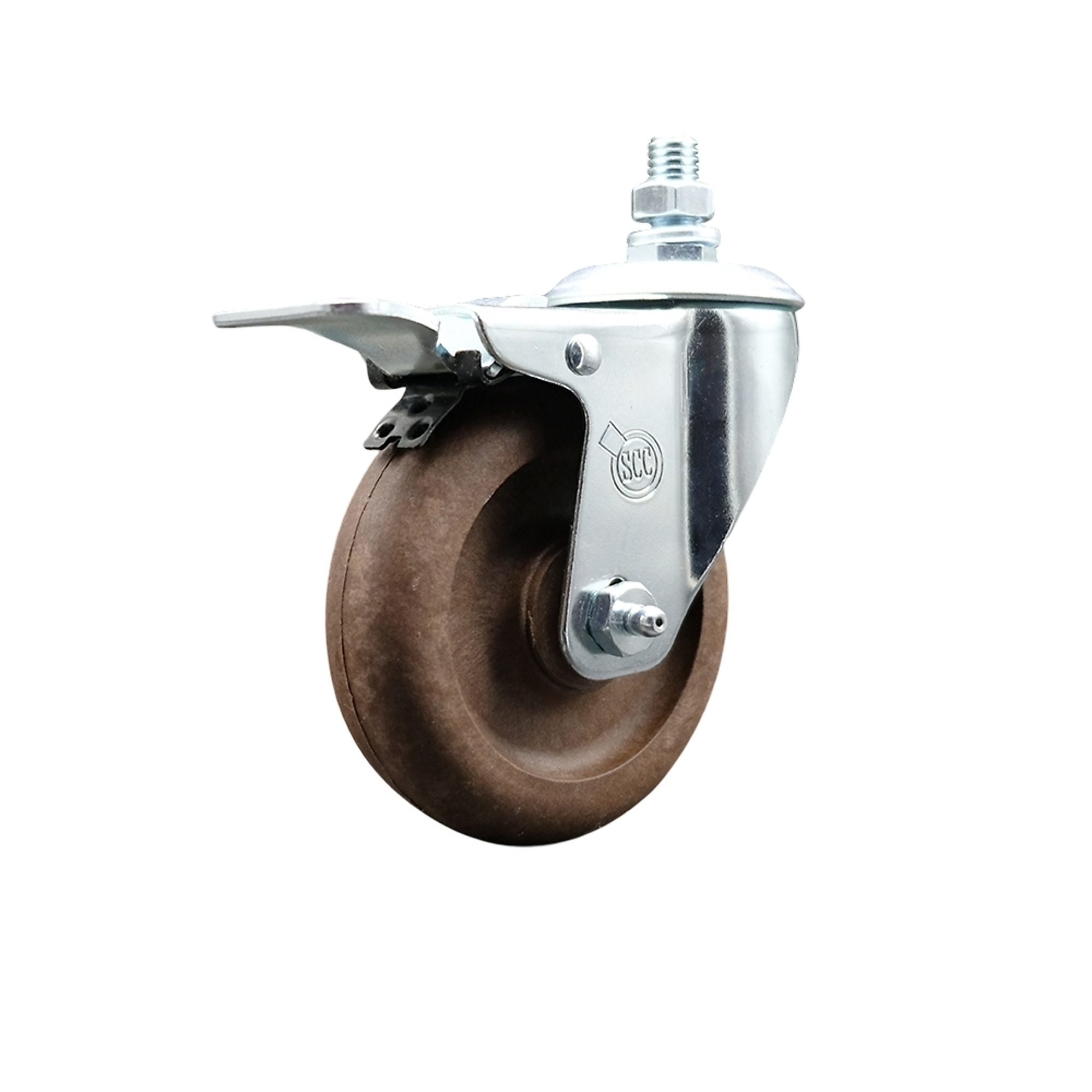 Service Caster, 4Inch x 1.25Inch Stem Caster, Wheel Diameter 4 in, Caster Type Swivel, Package (qty.) 1, Model ATO-SCC-TSTTL20S414-GFNS-M1210