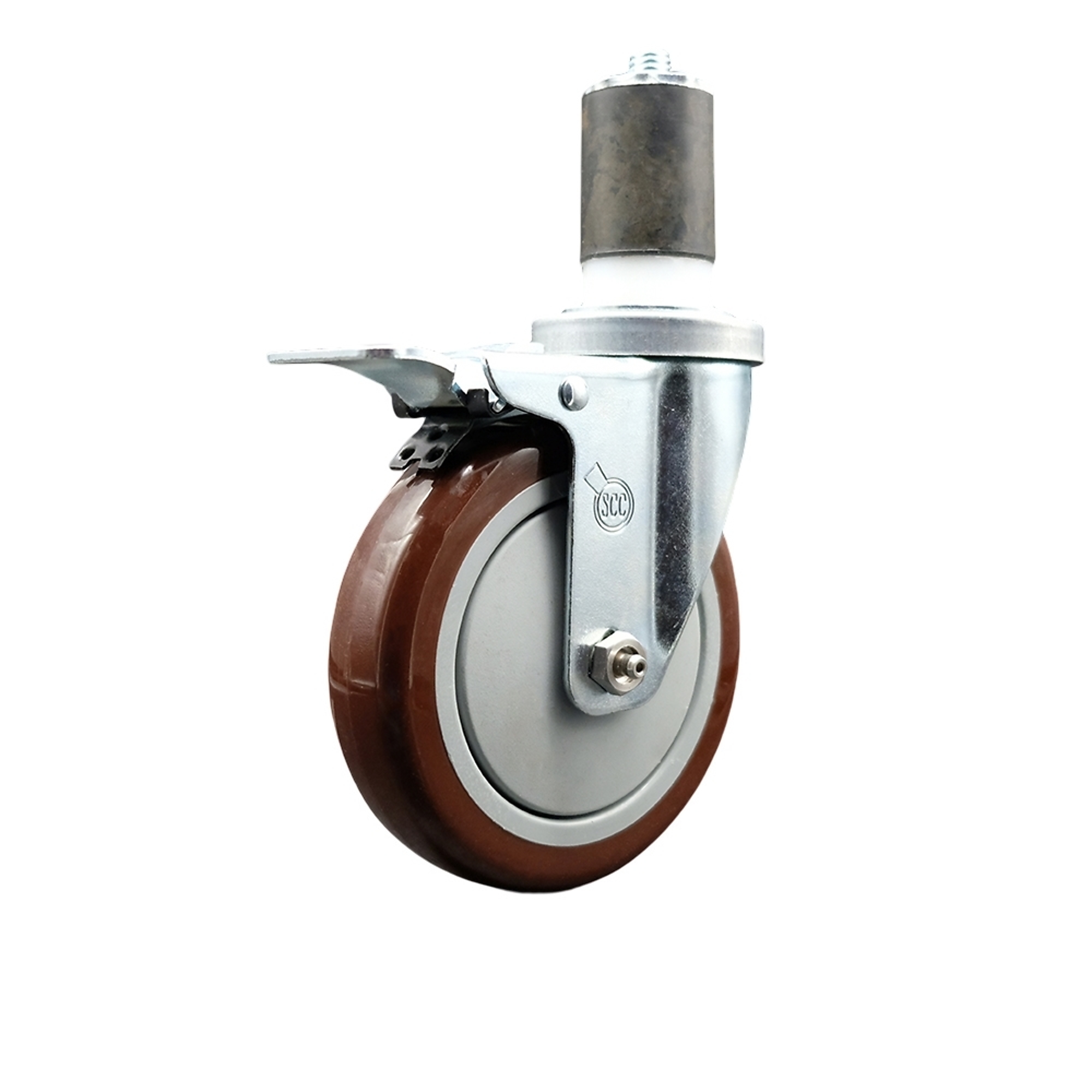 Service Caster, 5Inch x 1.25Inch Stem Caster, Wheel Diameter 5 in, Caster Type Swivel, Package (qty.) 1, Model REG-SCC-EXTTL20S514-PPUB-MRN-112