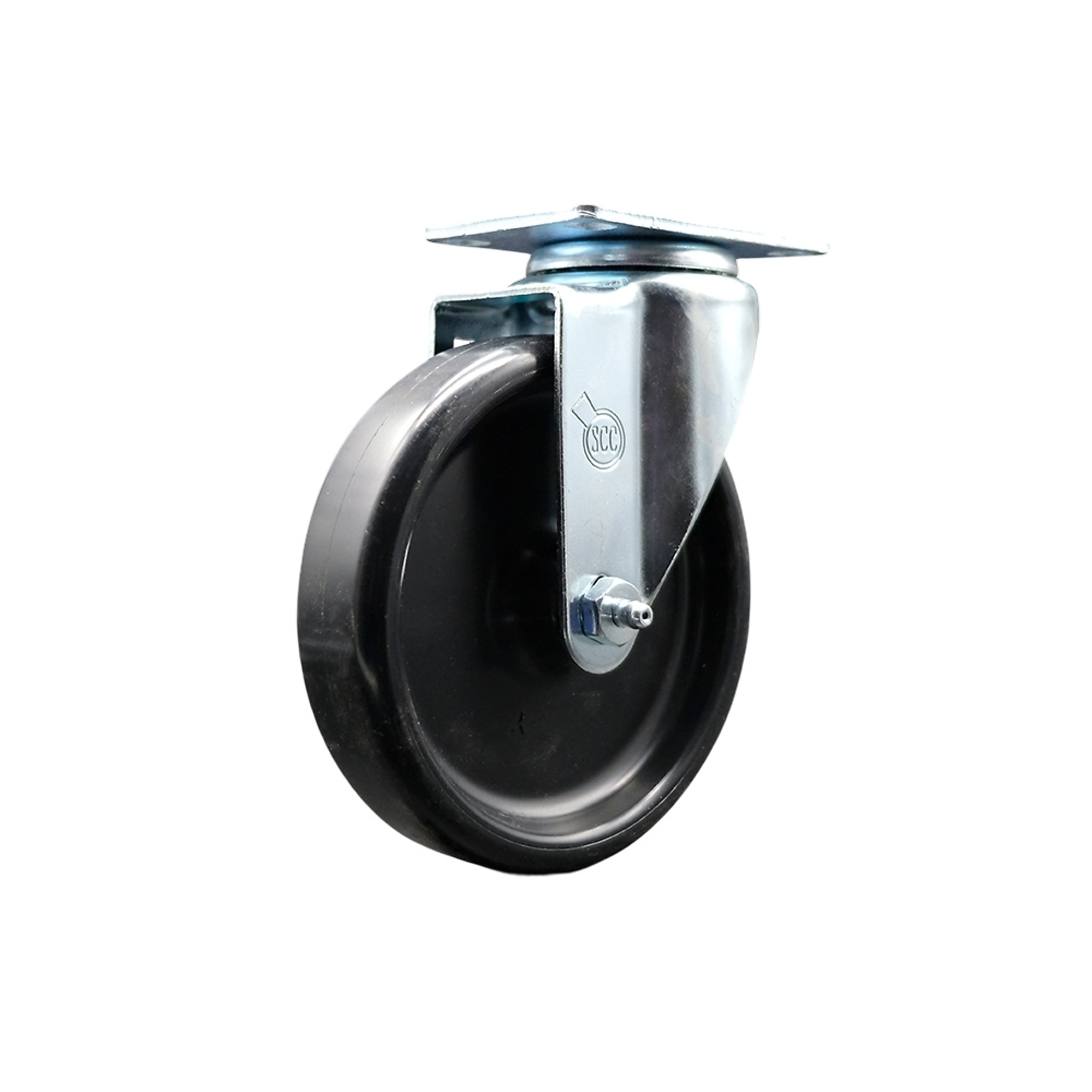 Service Caster, 5Inch x 1.25Inch Plate Caster, Wheel Diameter 5 in, Caster Type Swivel, Package (qty.) 1, Model AVA-SCC-20S514-POS