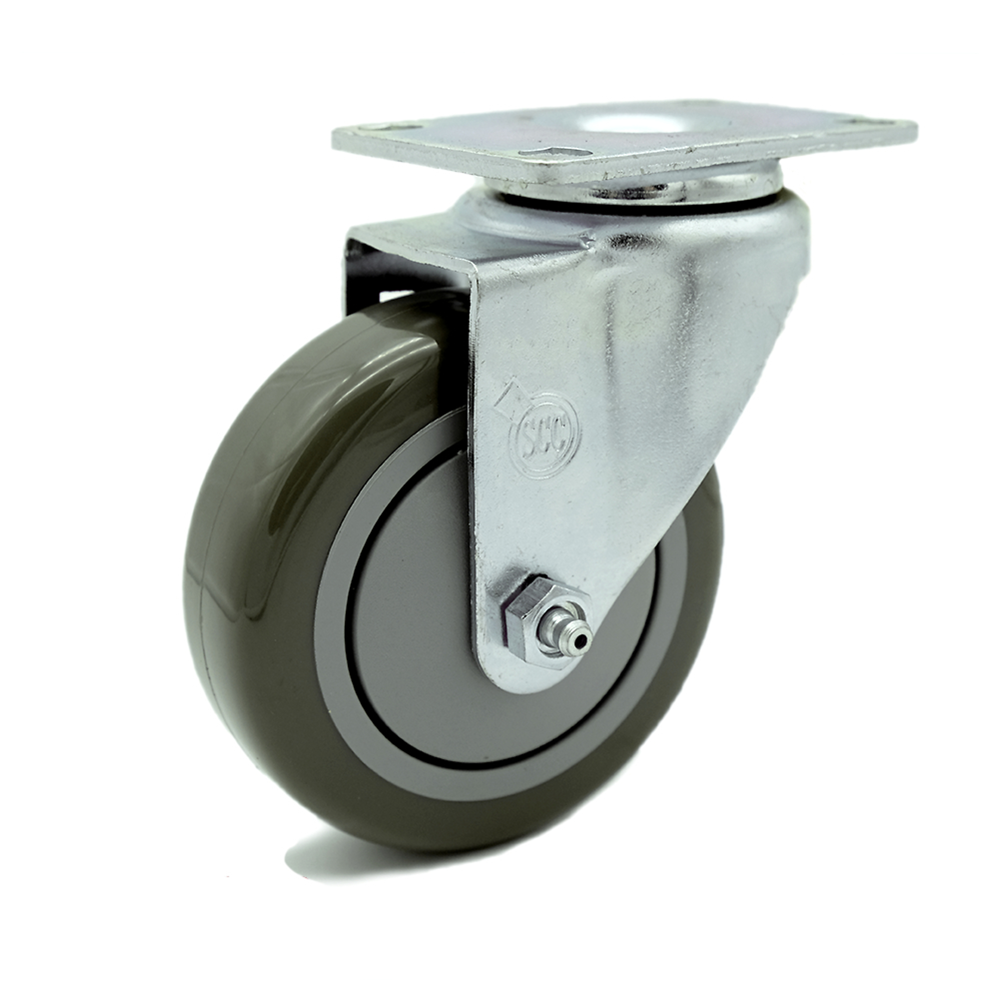 Service Caster, 4Inch x 1.25Inch Plate Caster, Wheel Diameter 4 in, Caster Type Swivel, Package (qty.) 1, Model REG-SCC-20S414-PPUB-TP2