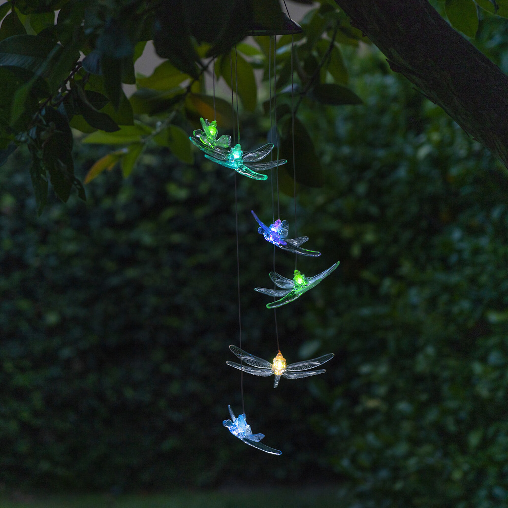 Alpine Corporation, Solar Dragonfly Mobile w/Color-Changing LED Lights, Model QLP834SLR-CC