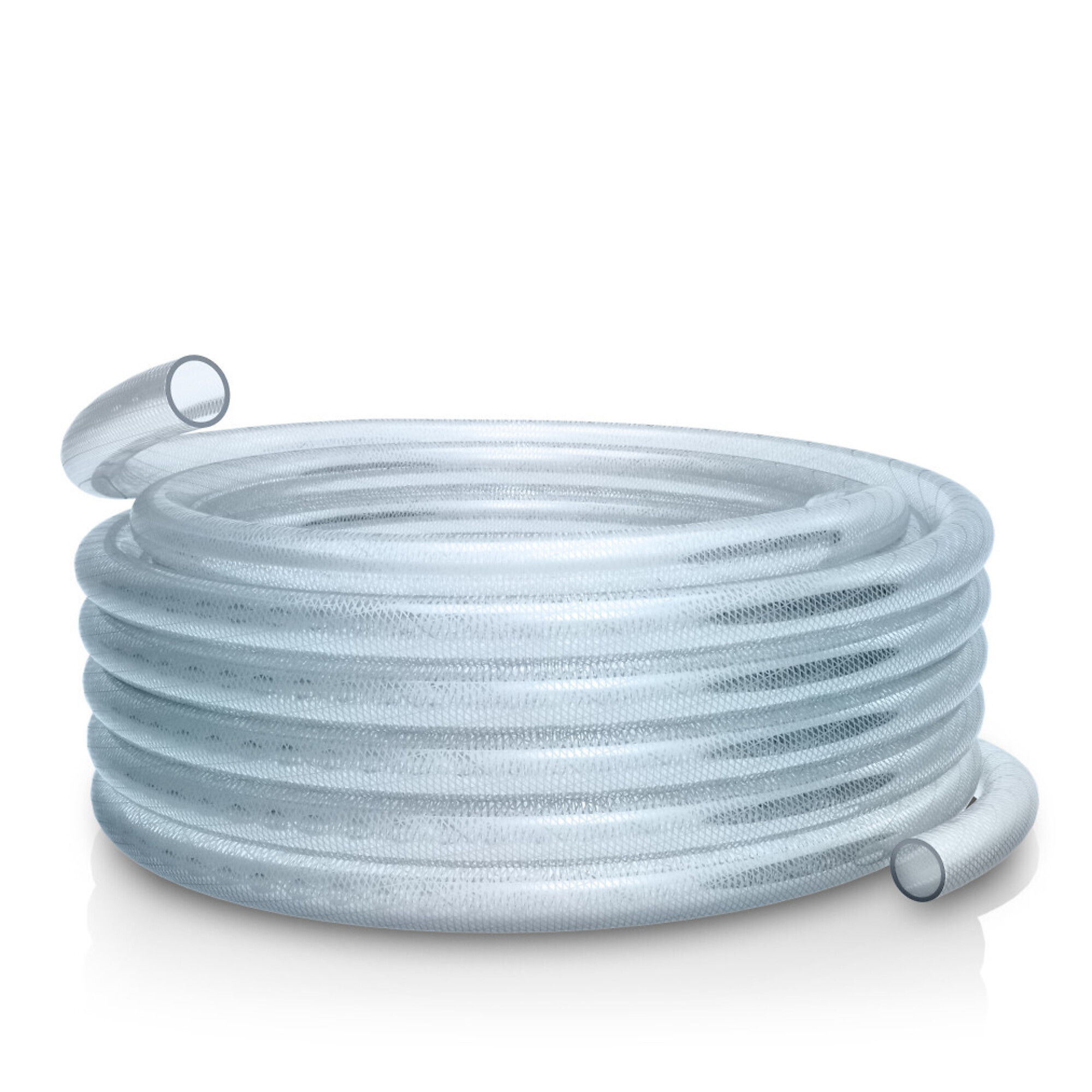 Alpine Corporation, 3/8Inch I.D. PVC Clear Braided Tubing x 100ft. Coil, Model VR038