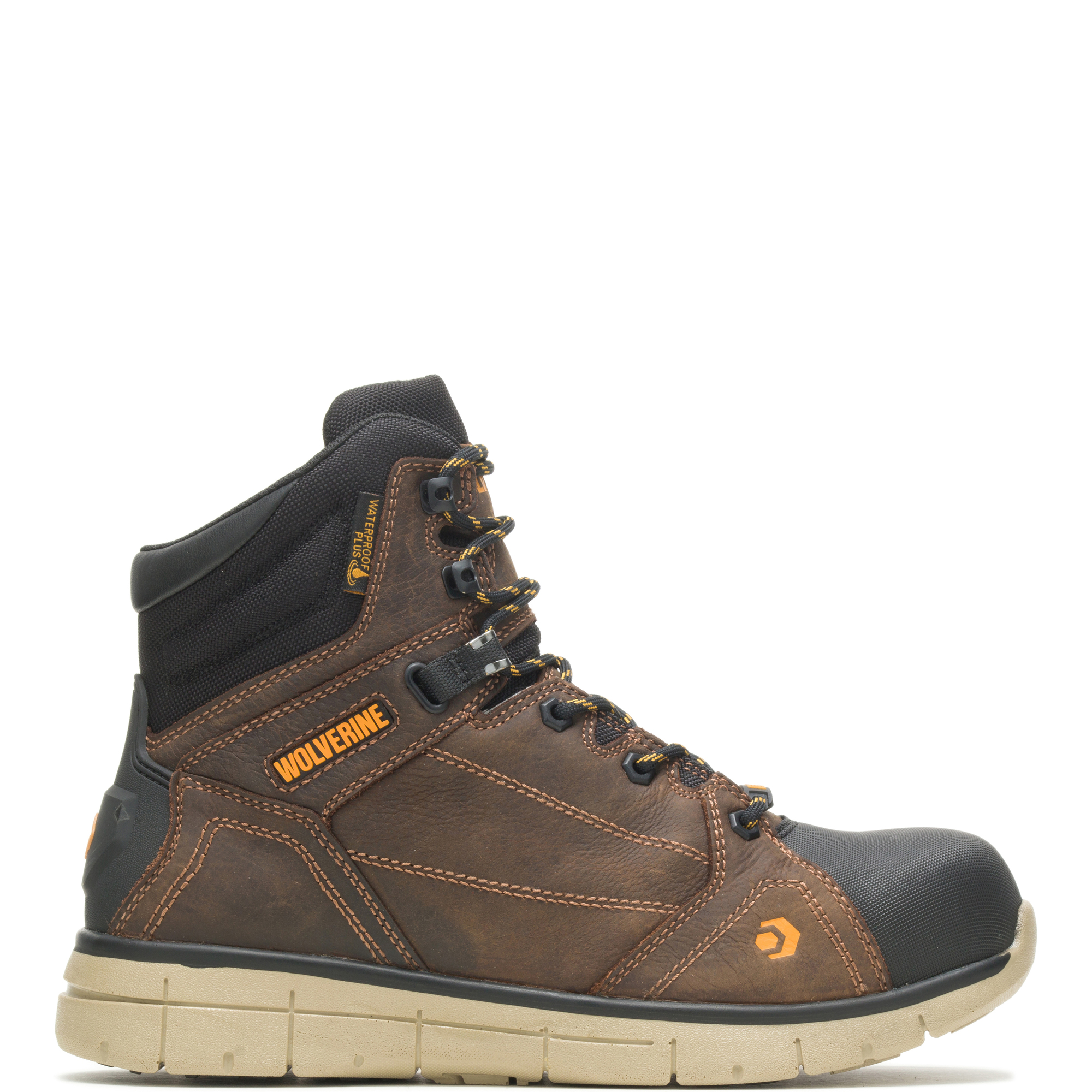 Wolverine, 6Inch Composite Toe Boot, Size 8, Width Medium, Color Summer Brown, Model W10797