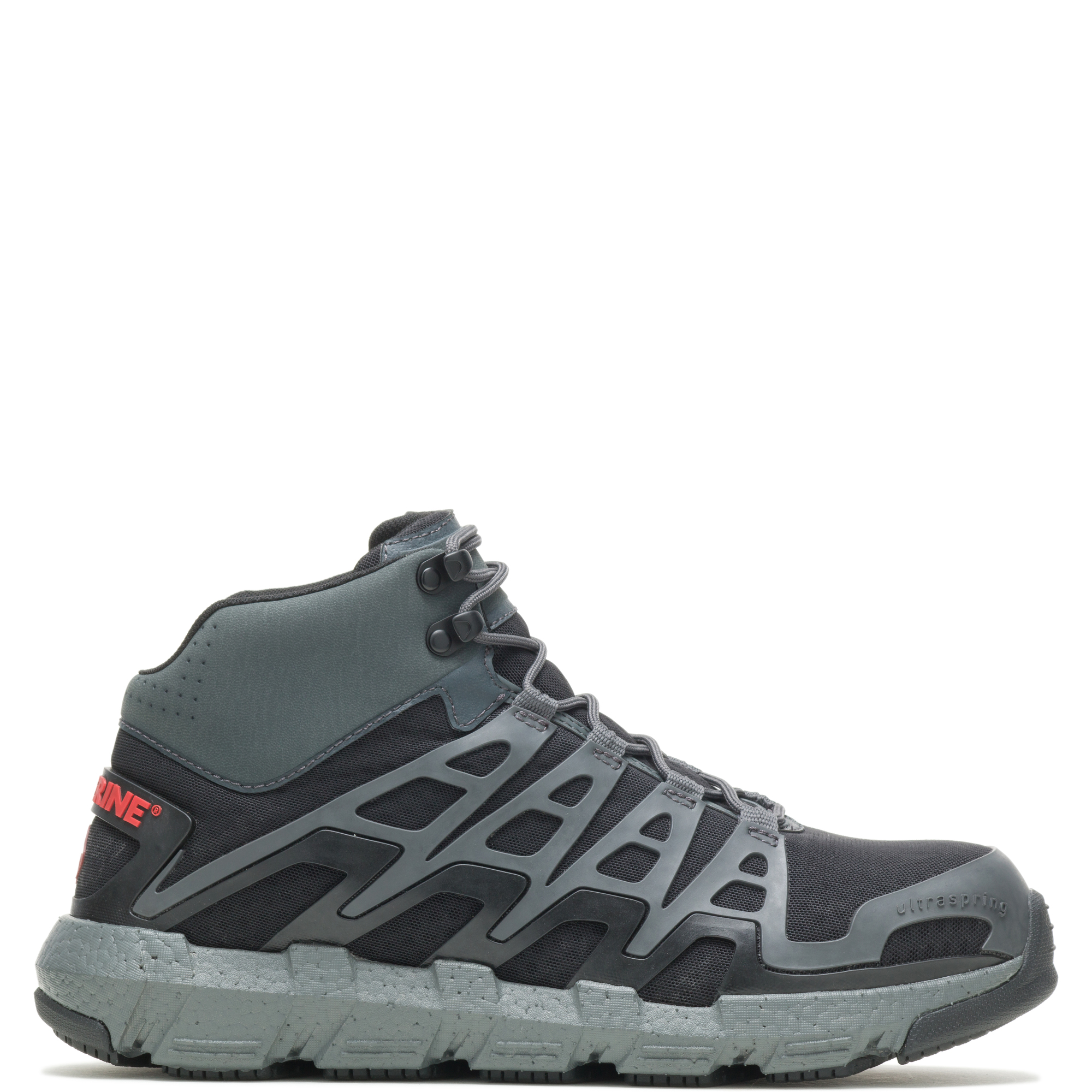 Wolverine, Athletic Compositie Toe Mid Boot, Size 8, Width Wide, Color Charcoal, Model W211018