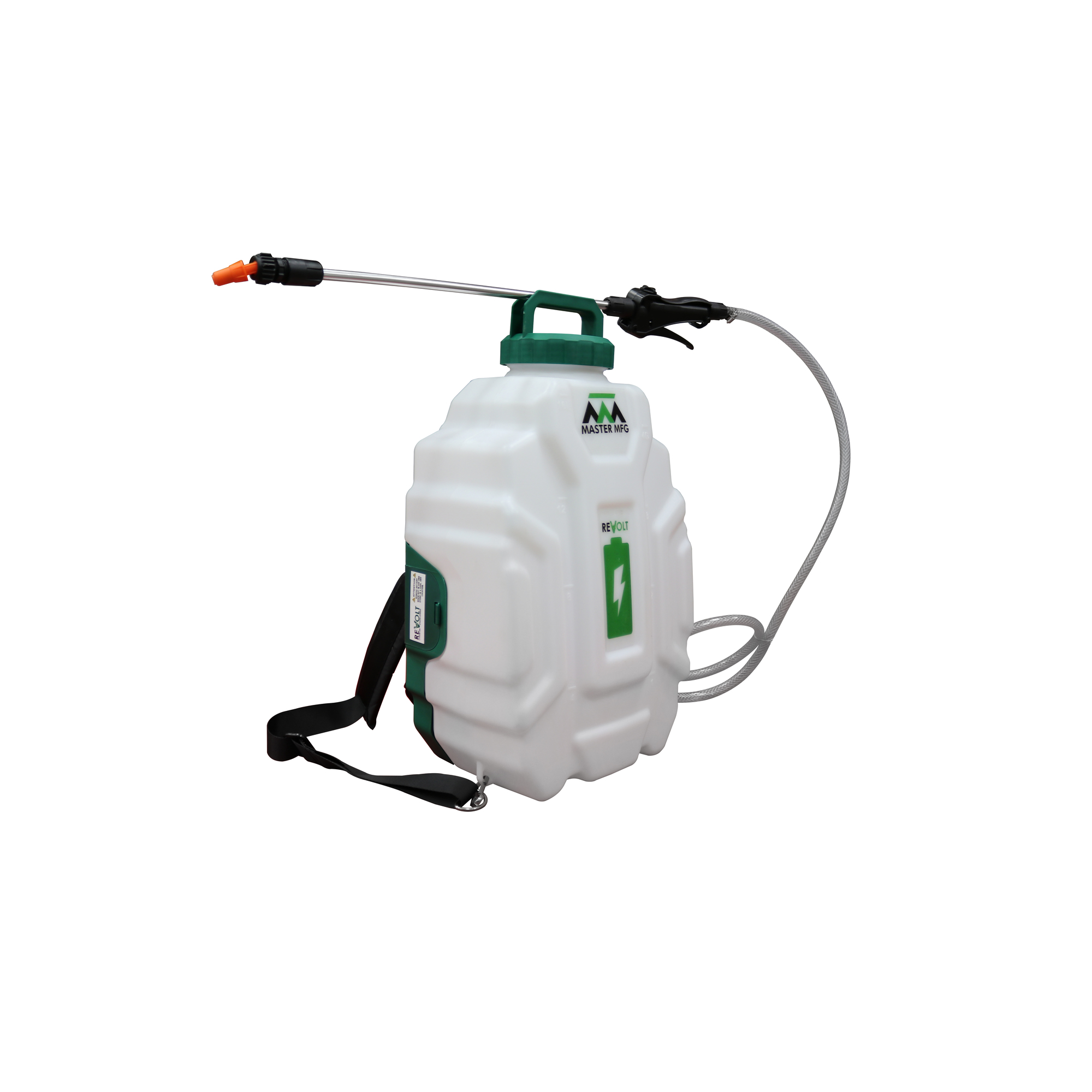 Master MFG, 14.4V Lithium-Ion 4-Gal Backpack Sprayer - 1.0GPM, Tank Size 4 Gal, Flow 1 GPM, Pressure 40 PSI, Model BPS-REV401