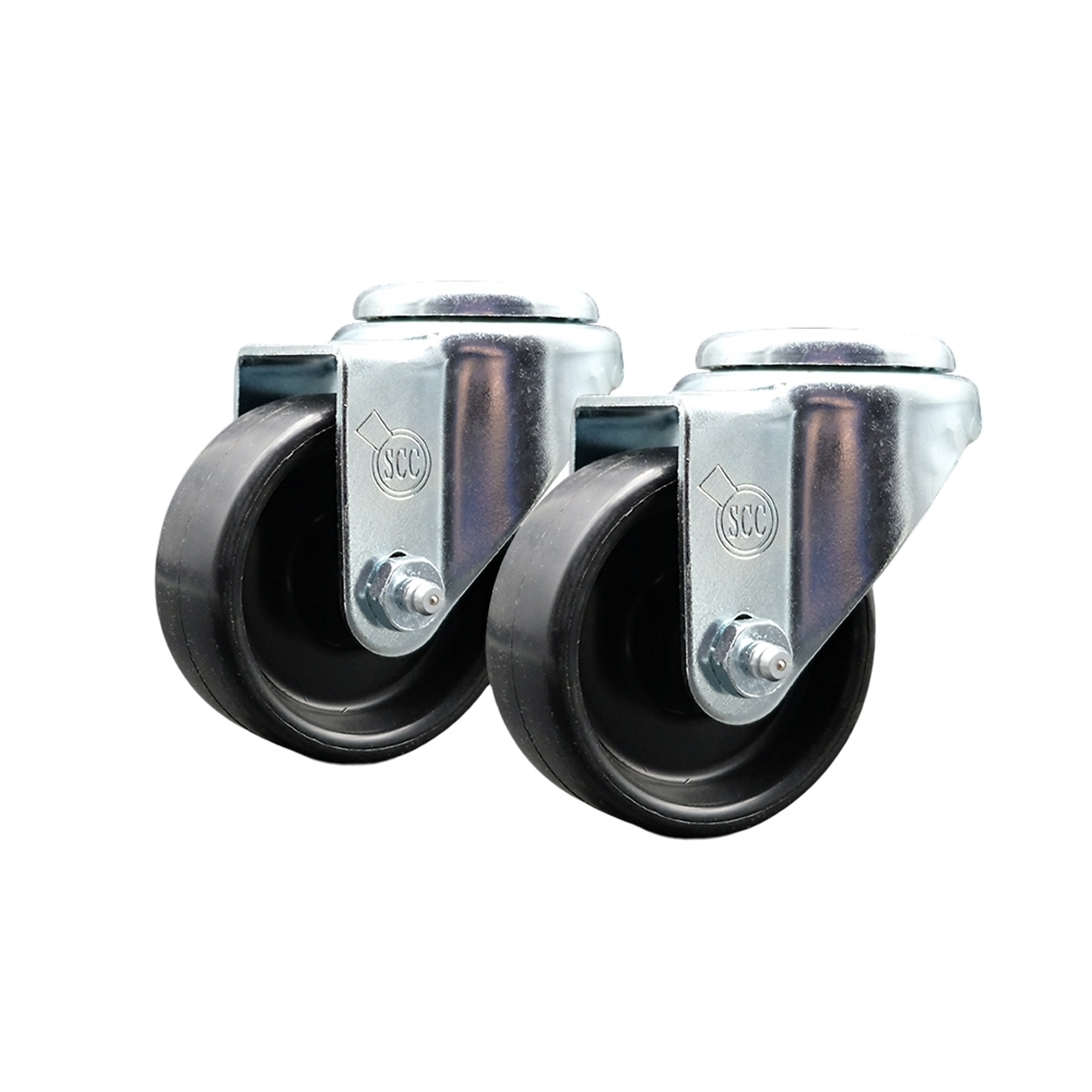 Service Caster, 3Inch x 1.25Inch Stem Casters, Wheel Diameter 3 in, Caster Type Swivel, Package (qty.) 2, Model COS-SCC-BH20S314-POS-2