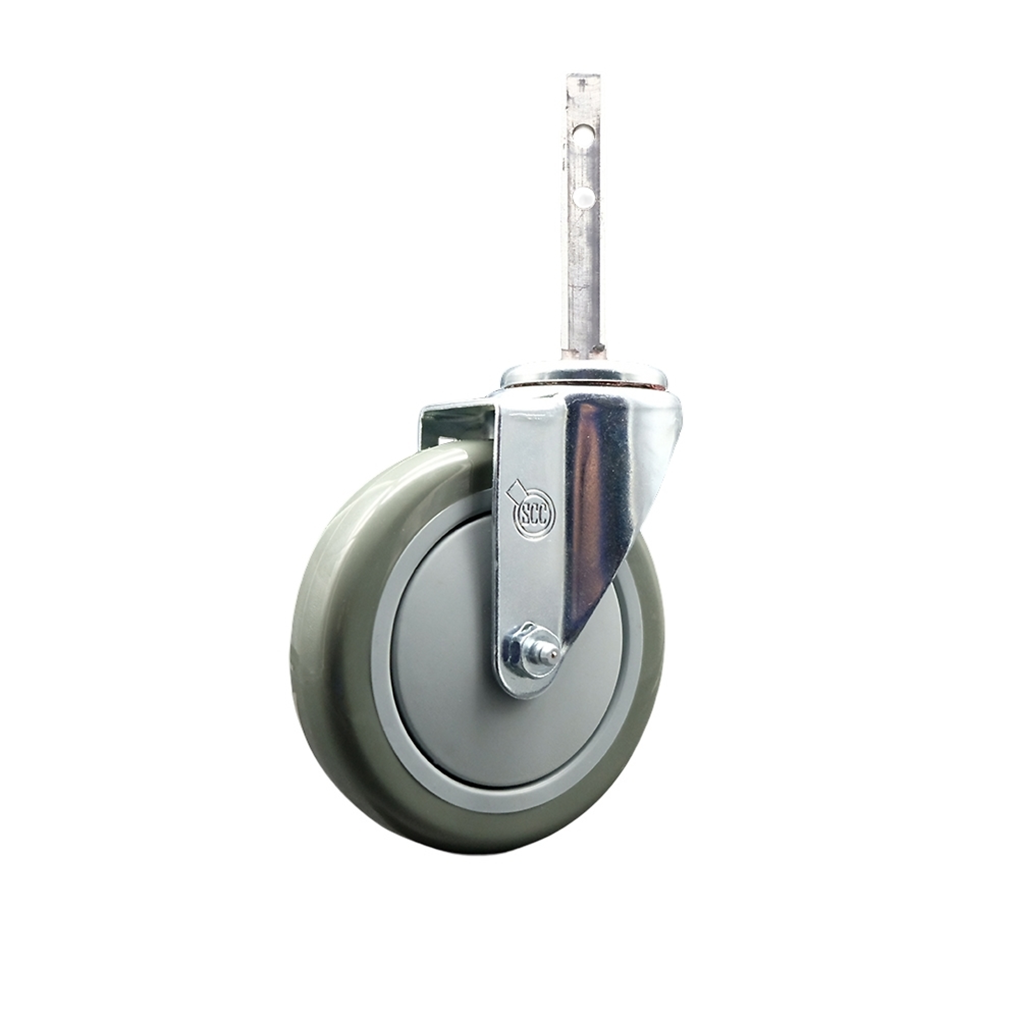 Service Caster, 5Inch x 1.25Inch Stem Caster, Wheel Diameter 5 in, Caster Type Swivel, Package (qty.) 1, Model LAK-SCC-SSSQ20S514-PPUB-91630