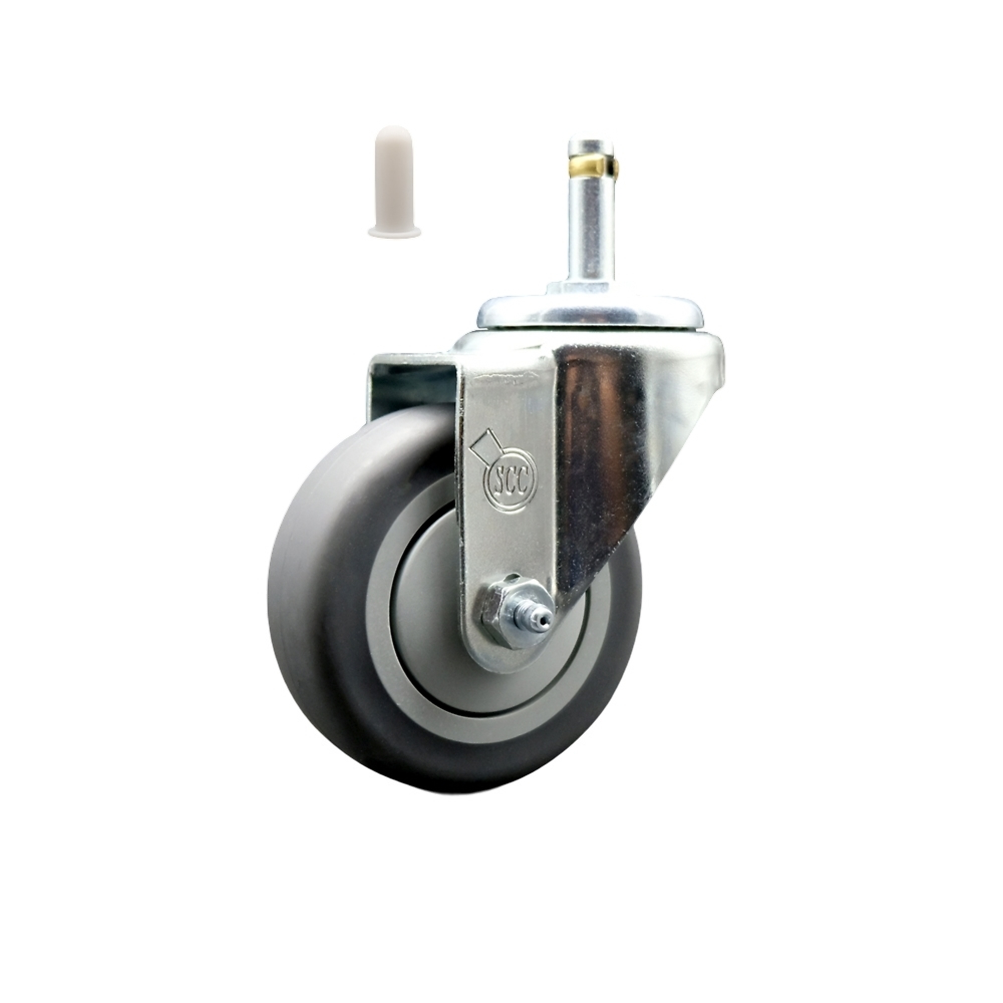 Service Caster, 3.5Inch x 1.25Inch Stem Caster, Wheel Diameter 3.5 in, Caster Type Swivel, Package (qty.) 1, Model CAM-SCC-GR20S3514-TPRB-716138-X701