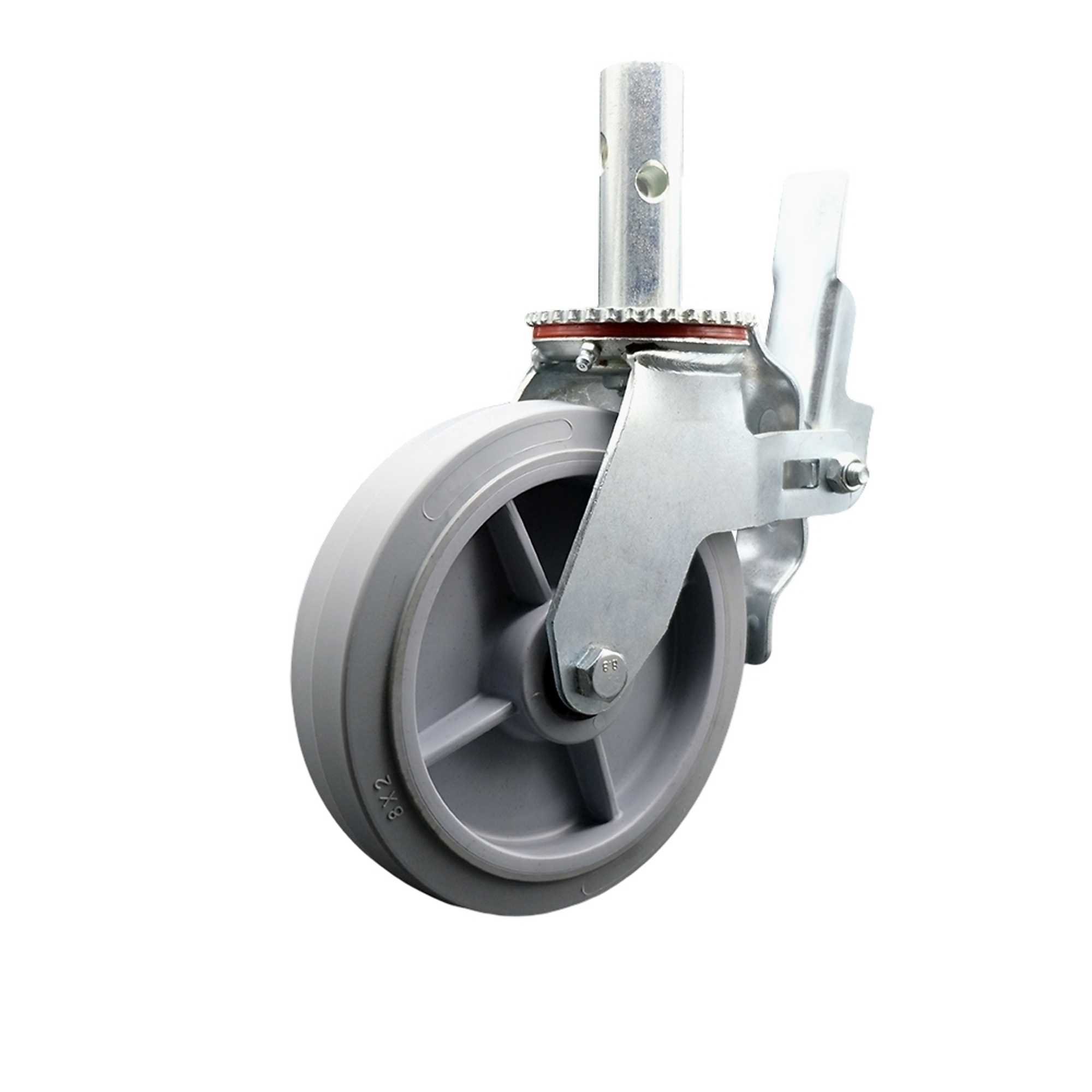 Service Caster, 8Inch x 2Inch Stem Caster, Wheel Diameter 8 in, Caster Type Swivel, Package (qty.) 1, Model SCC-SF30CS820-TPRRF-138