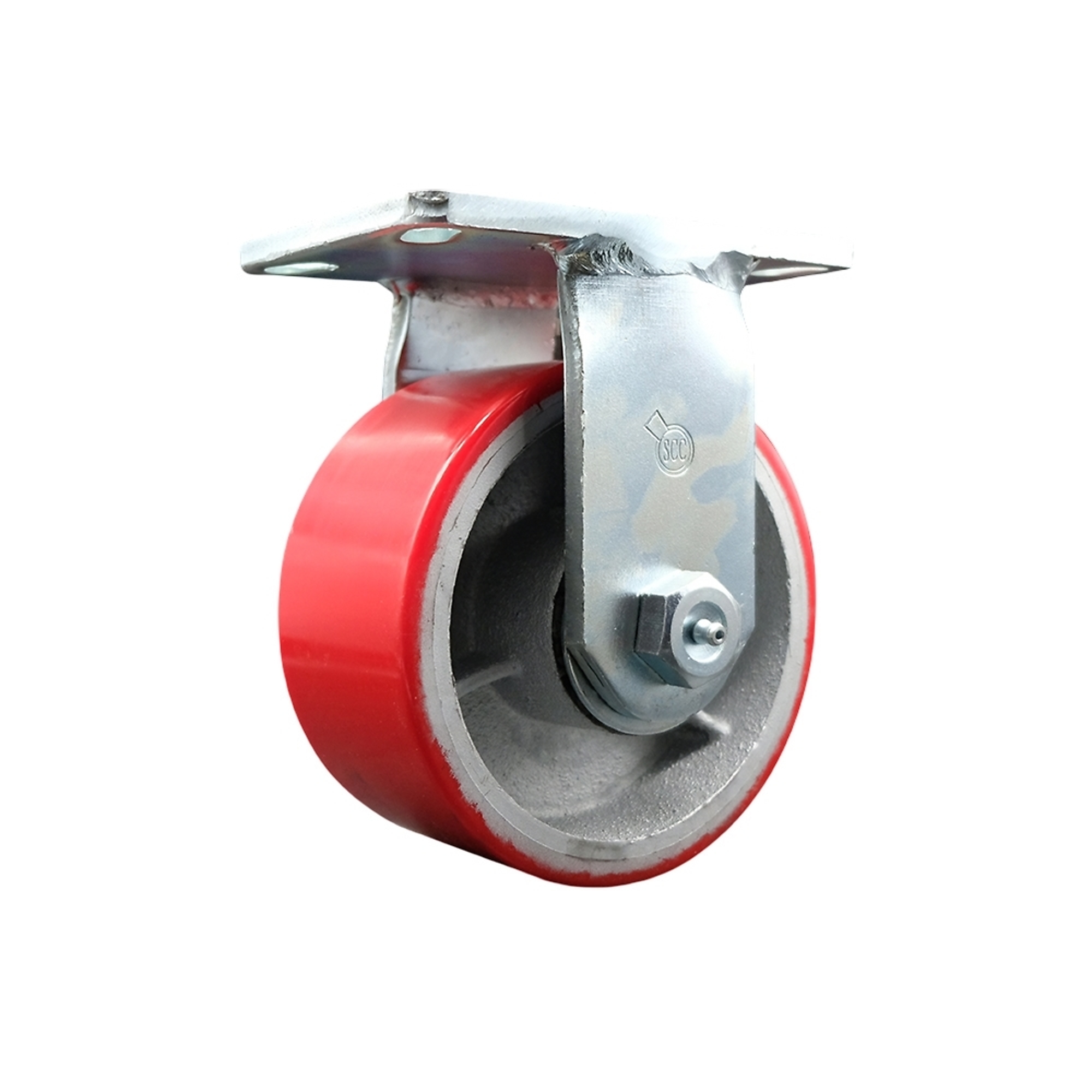 Service Caster, 6Inch x 3Inch Plate Caster, Wheel Diameter 6 in, Caster Type Rigid, Package (qty.) 1, Model GOM-SCC-60R630-PUR-RS