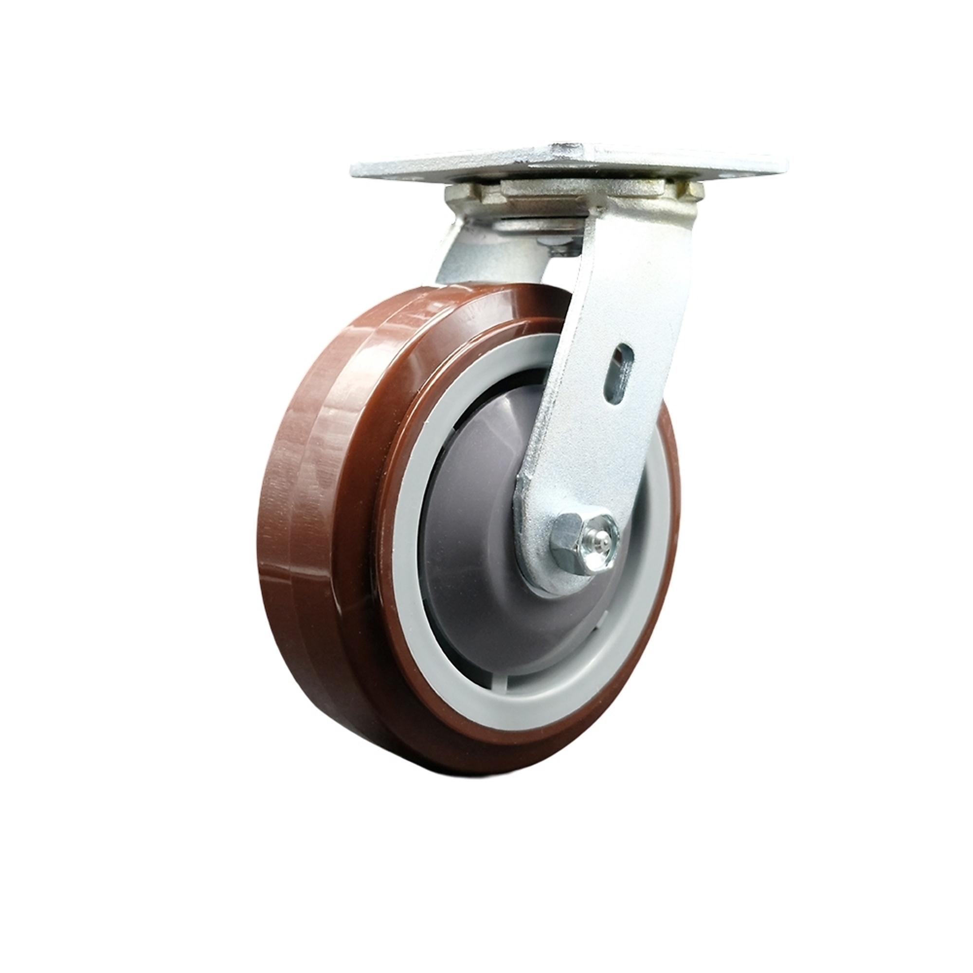 Service Caster, 6Inch x 2Inch Plate Caster, Wheel Diameter 6 in, Caster Type Swivel, Package (qty.) 1, Model CHE-SCC-30CS620-PPUR-TGP