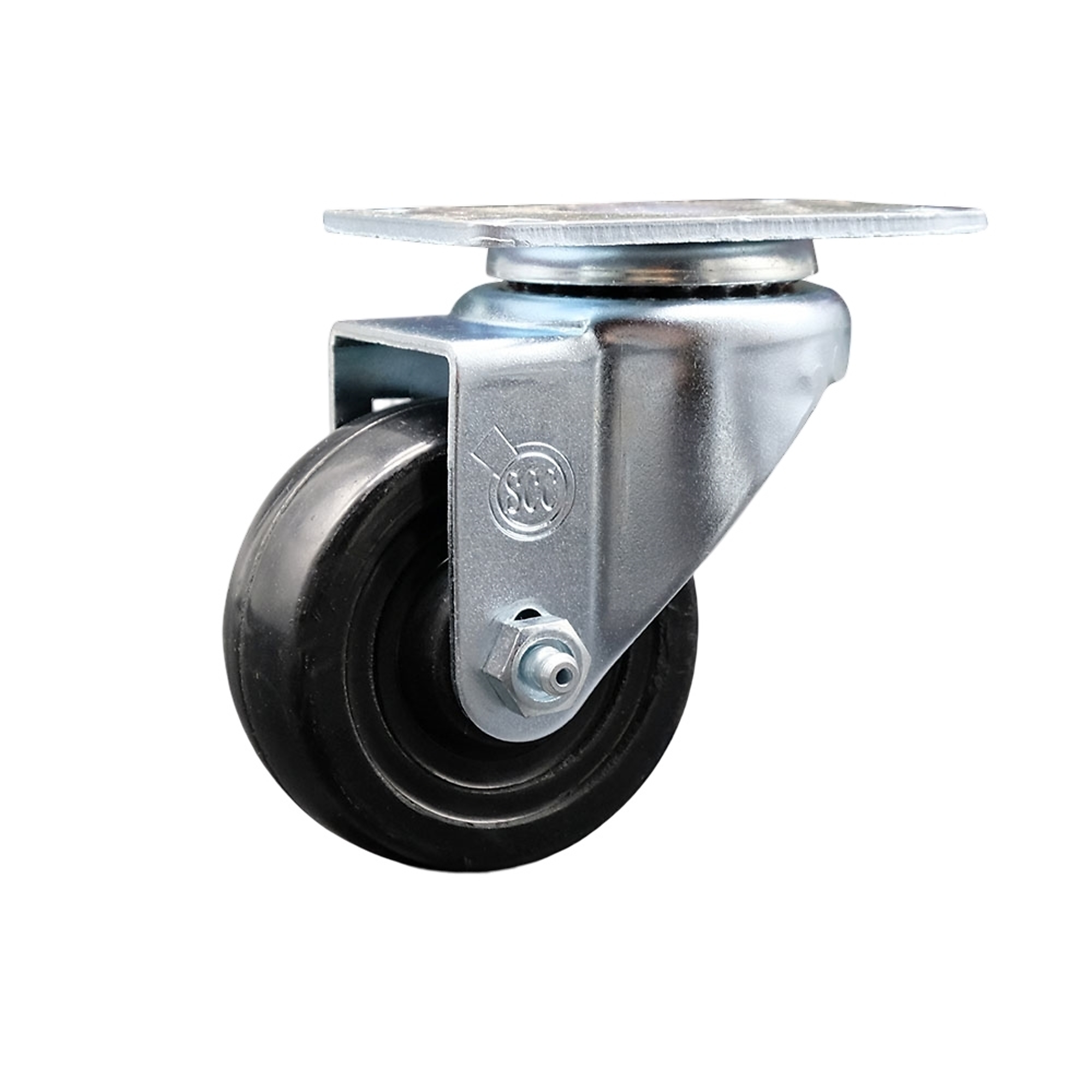 Service Caster, 3Inch x 1 1/4Inch Plate Caster, Wheel Diameter 3 in, Caster Type Swivel, Package (qty.) 1, Model SCC-20S314-HRS-TP2