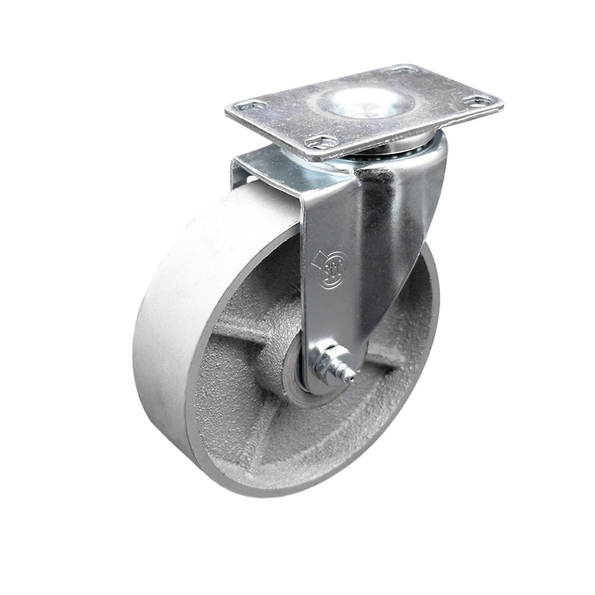 Service Caster, 5Inch x 1 1/2Inch Plate Caster, Wheel Diameter 5 in, Caster Type Swivel, Package (qty.) 1, Model SCC-20S515-SSR-TP2