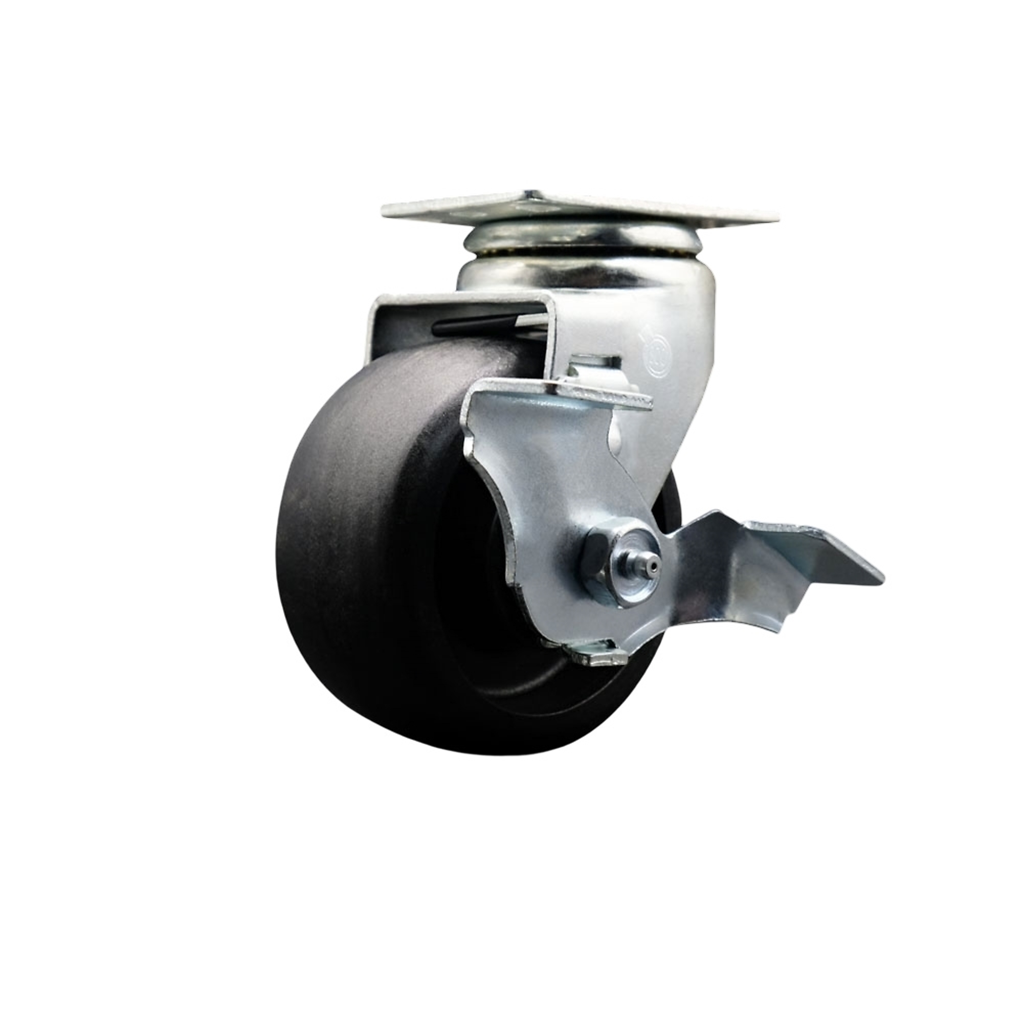 Service Caster, 4Inch x 2Inch Plate Caster, Wheel Diameter 4 in, Caster Type Swivel, Package (qty.) 1, Model SCC-20S420-GFNR-TLB