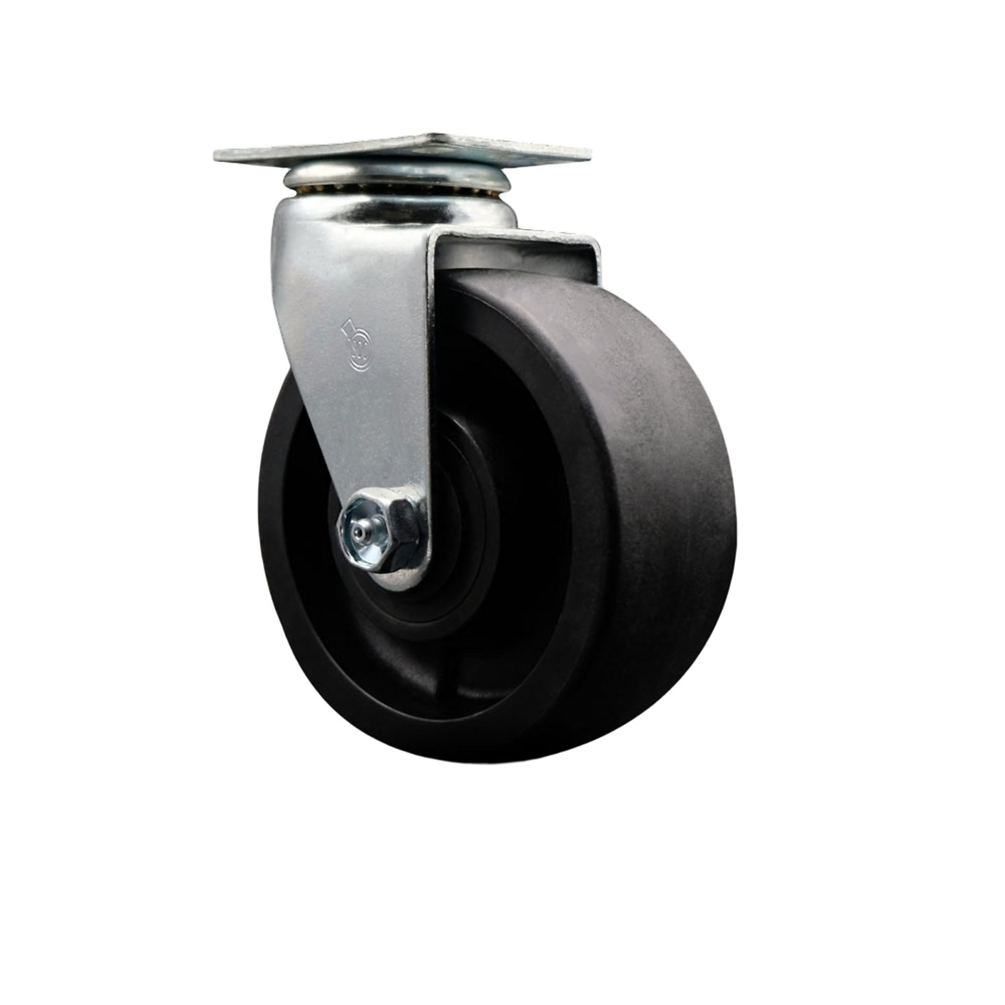 Service Caster, 5Inch x 2Inch Plate Caster, Wheel Diameter 5 in, Caster Type Swivel, Package (qty.) 1, Model SCC-20S520-GFNR