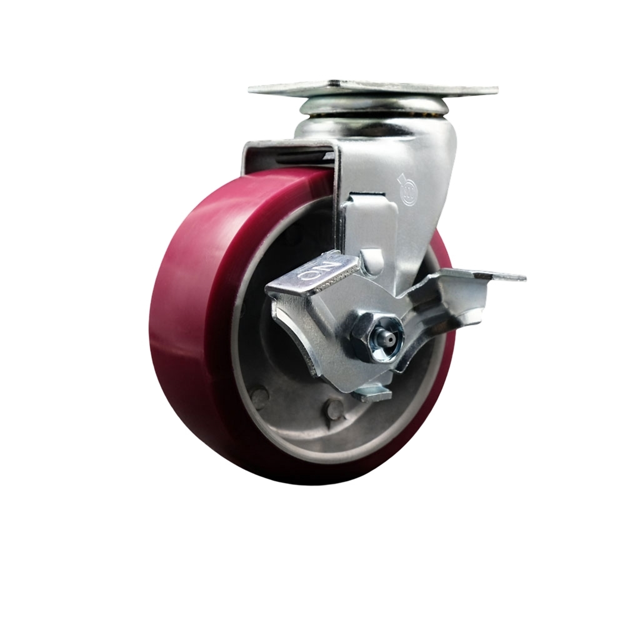 Service Caster, 5Inch x 2Inch Plate Caster, Wheel Diameter 5 in, Caster Type Swivel, Package (qty.) 1, Model SCC-20S520-PAR-TLB