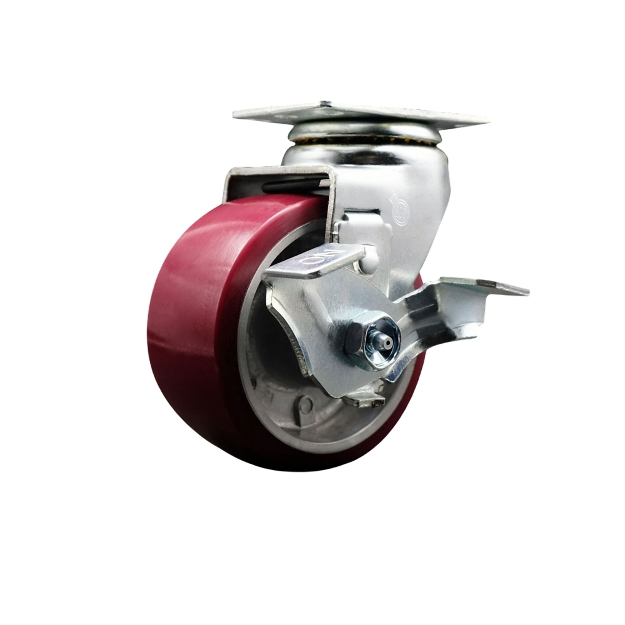 Service Caster, 4Inch x 2Inch Plate Caster, Wheel Diameter 4 in, Caster Type Swivel, Package (qty.) 1, Model SCC-20S420-PAR-TLB