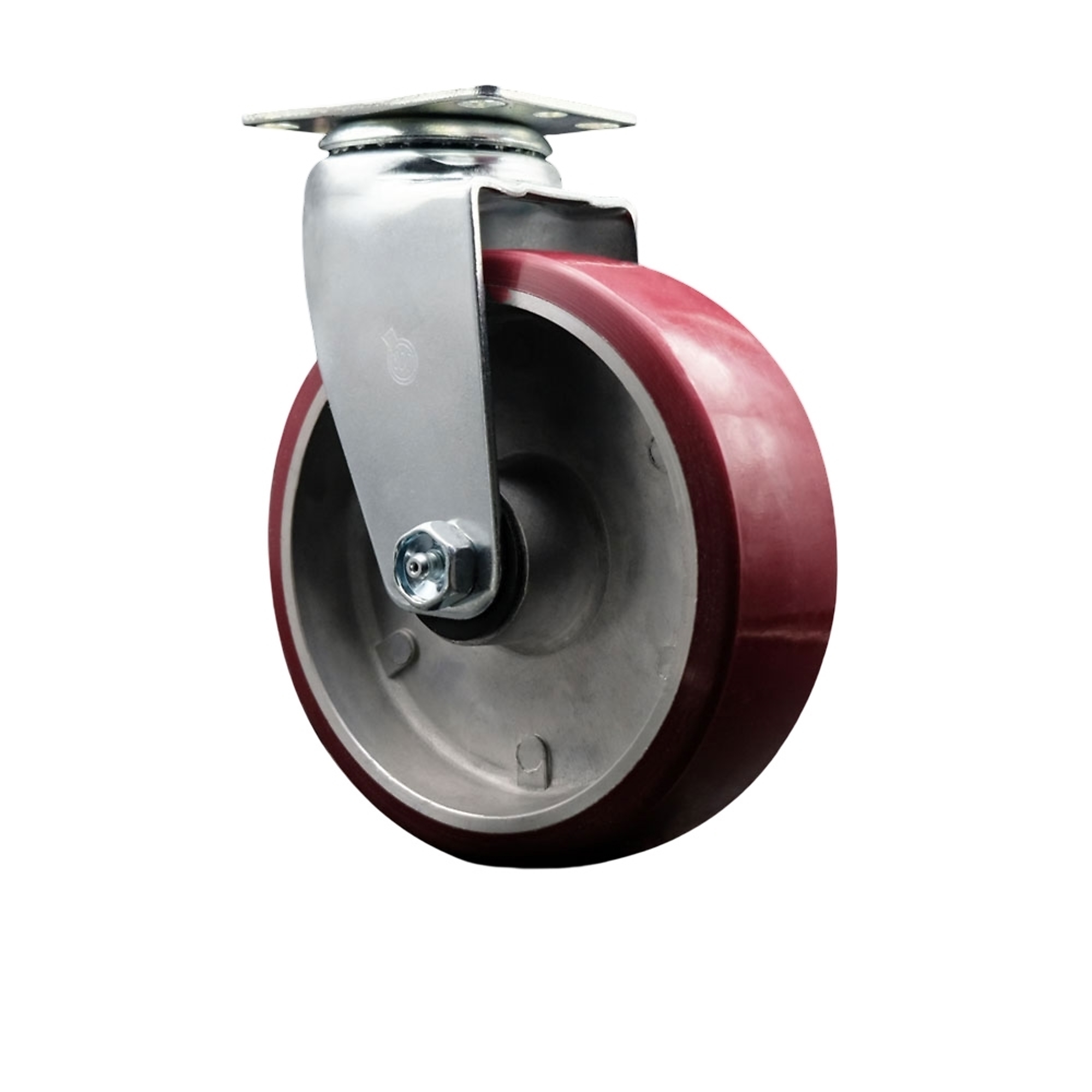 Service Caster, 6Inch x 2Inch Plate Caster, Wheel Diameter 6 in, Caster Type Swivel, Package (qty.) 1, Model SCC-20S620-PAR