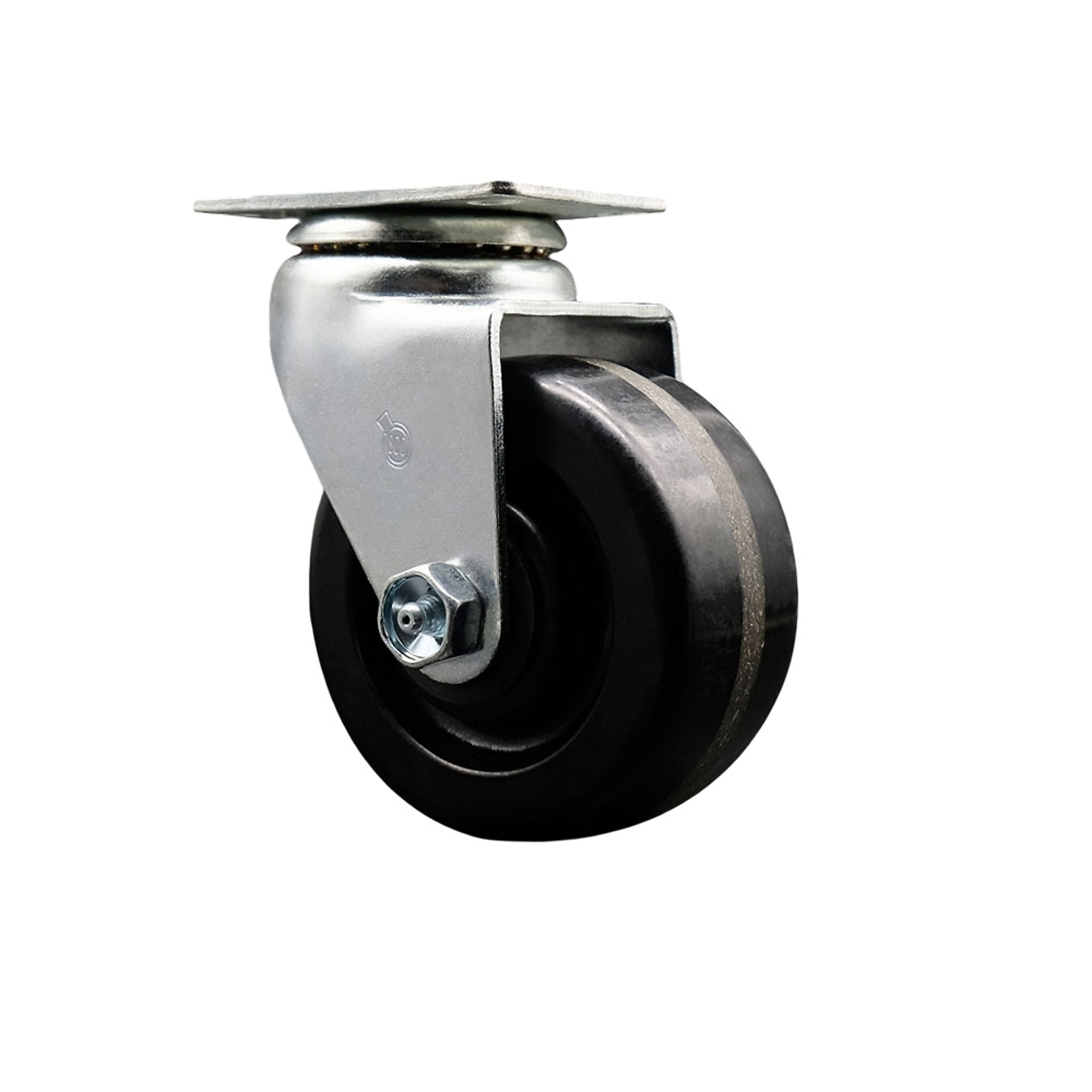 Service Caster, 4Inch x 2Inch Plate Caster, Wheel Diameter 4 in, Caster Type Swivel, Package (qty.) 1, Model SCC-20S420-PHR