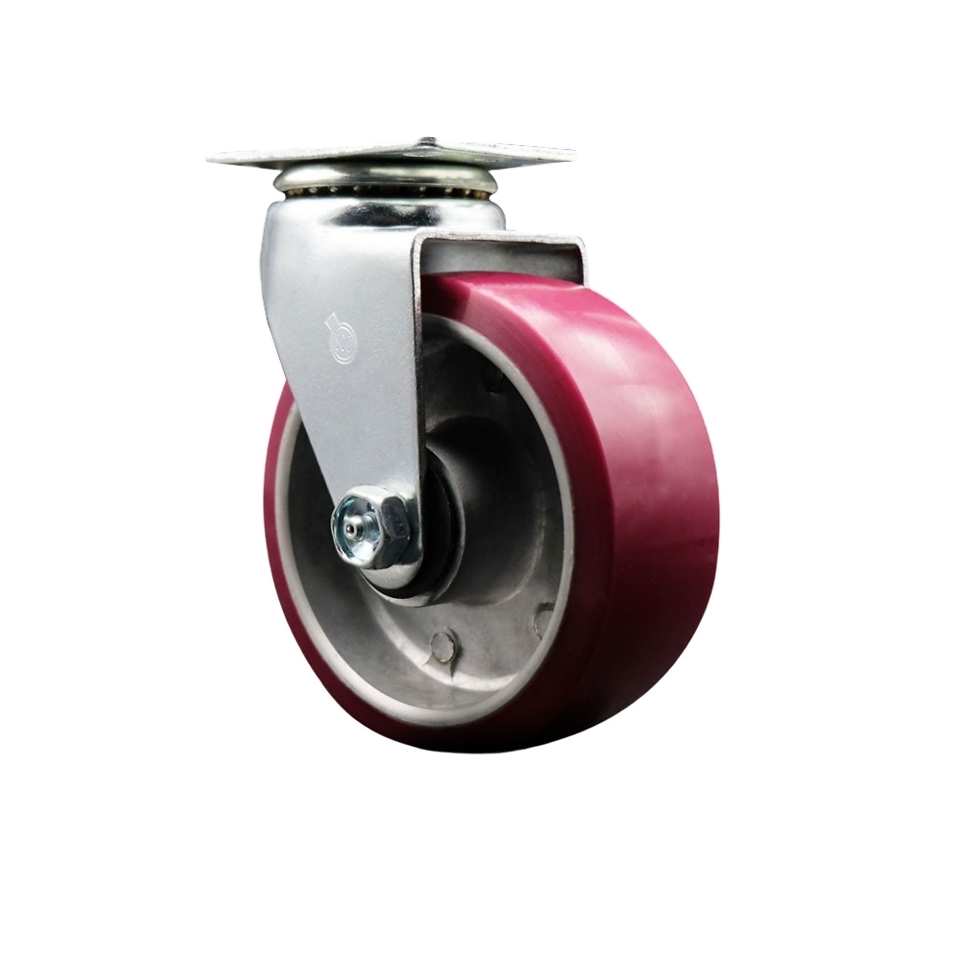 Service Caster, 5Inch x 2Inch Plate Caster, Wheel Diameter 5 in, Caster Type Swivel, Package (qty.) 1, Model SCC-20S520-PAB