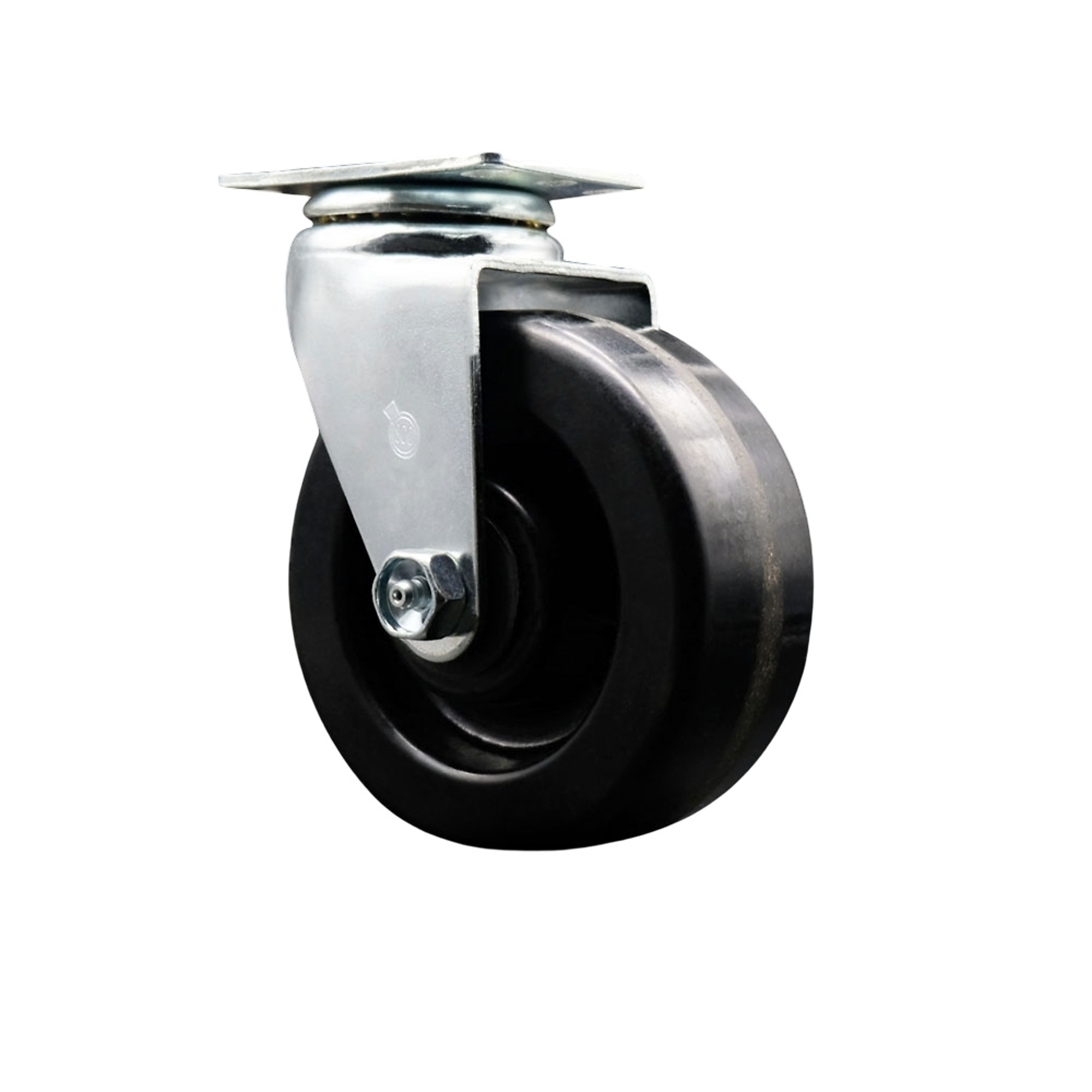 Service Caster, 5Inch x 2Inch Plate Caster, Wheel Diameter 5 in, Caster Type Swivel, Package (qty.) 1, Model SCC-20S520-PHR